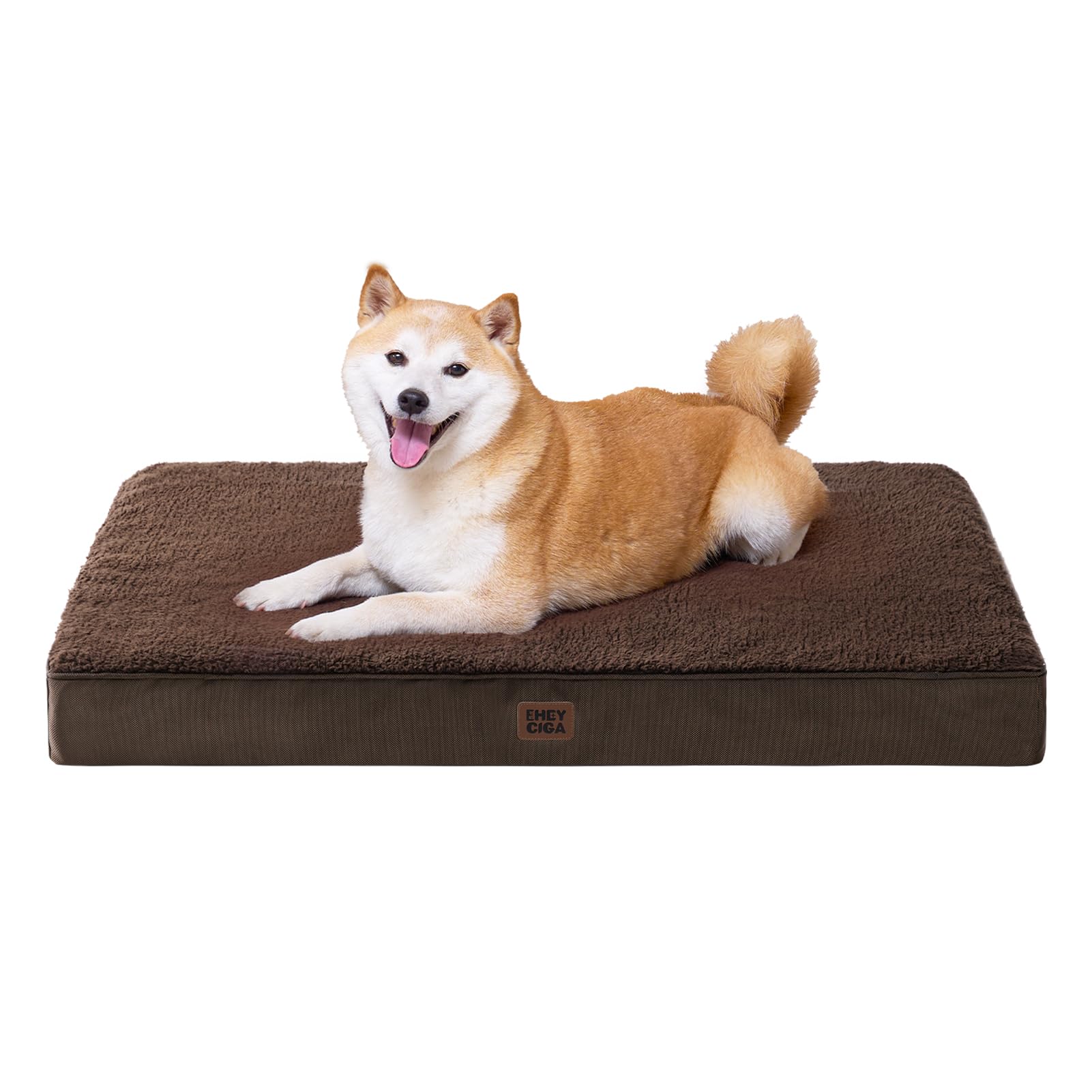 Eheyciga Orthopedic Dog Beds For Large Dogs With Removable Washable Cover, Brown, 36X27