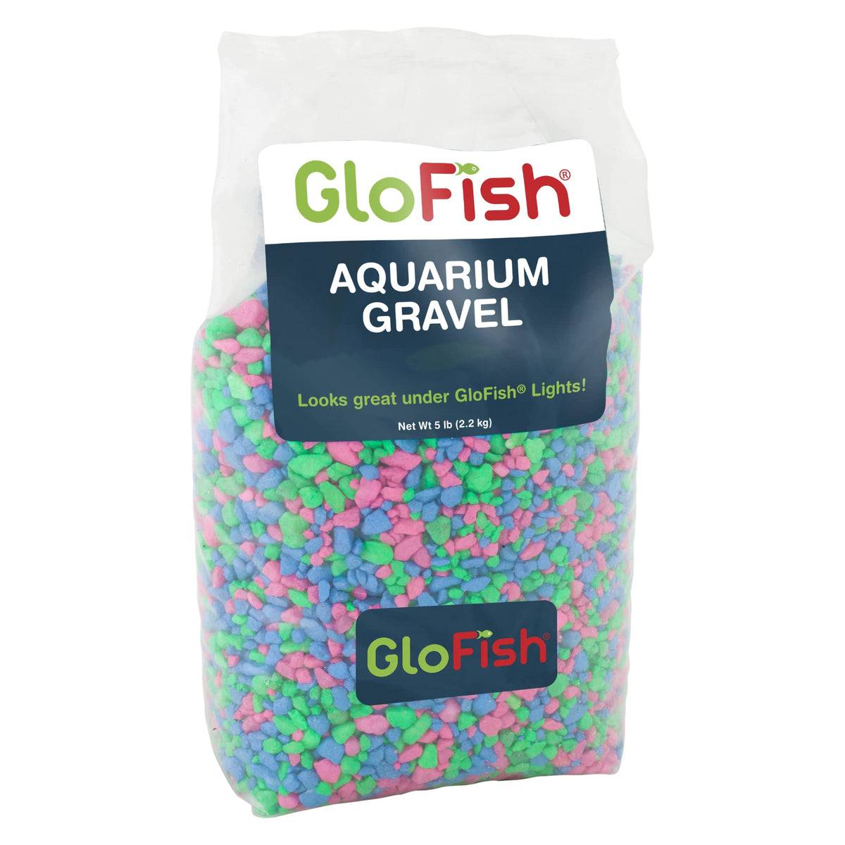 Glofish Aquarium Gravel, Pink/Green/Blue Mix, Complements Tanks, 5 Pounds