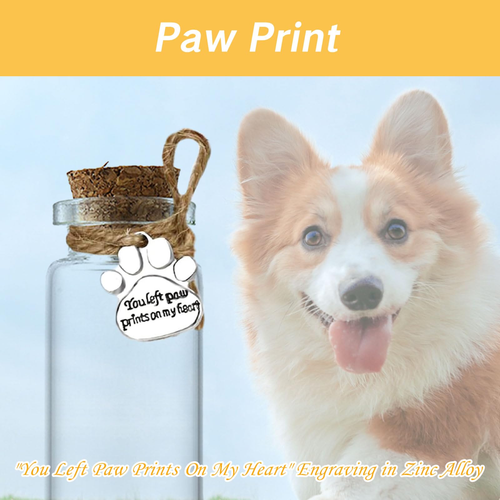 Uaiagm 2Pcs Hair Locket Keepsake For Pet Glass Vial For Ashes Or Hair Cat Jar Pet Memorial Keepsakes Dog Fur Memorial Bottle Loc