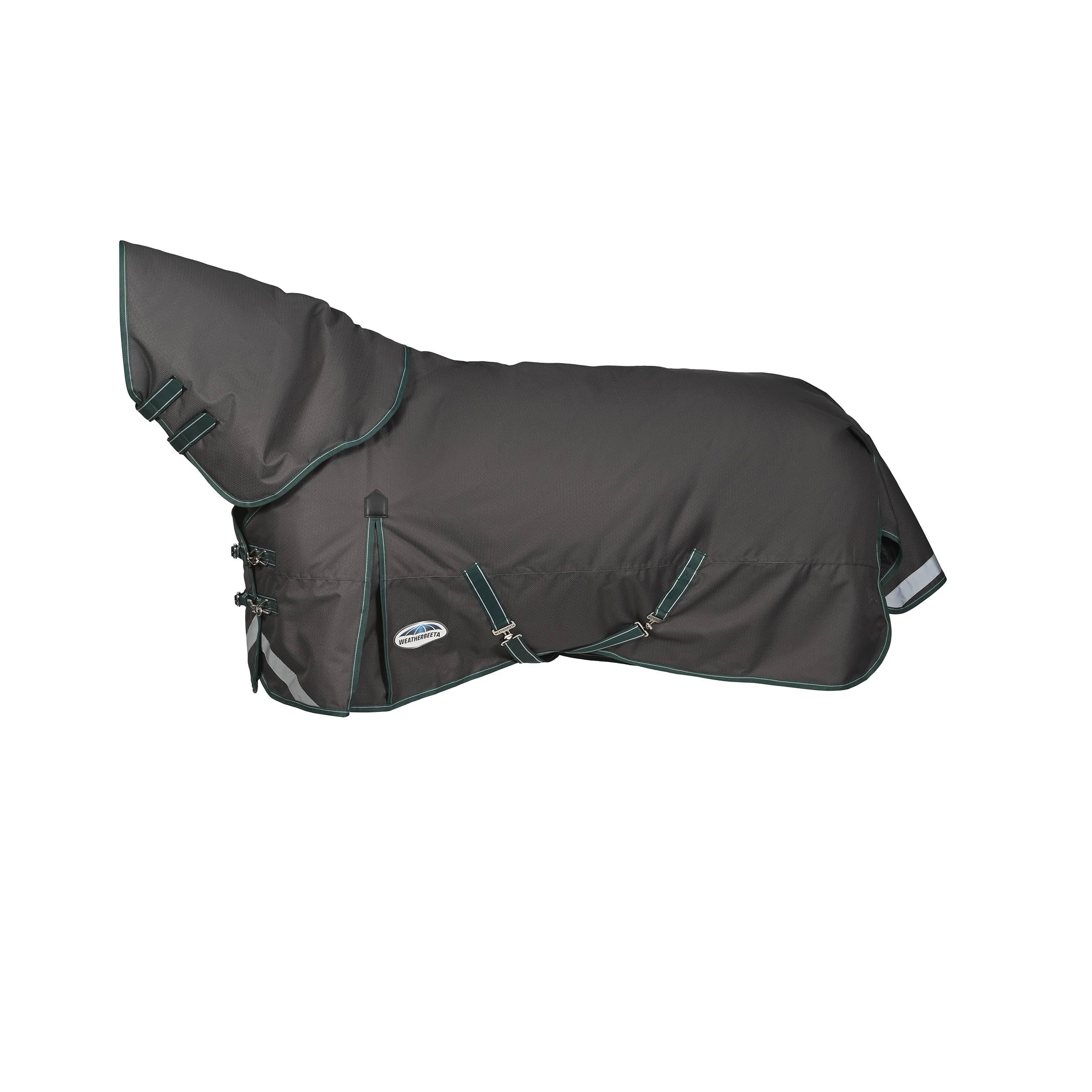 Weatherbeeta Comfitec Plus Dynamic Ii Detach-A-Neck Medium, Grey/Dark Green/White, 48''