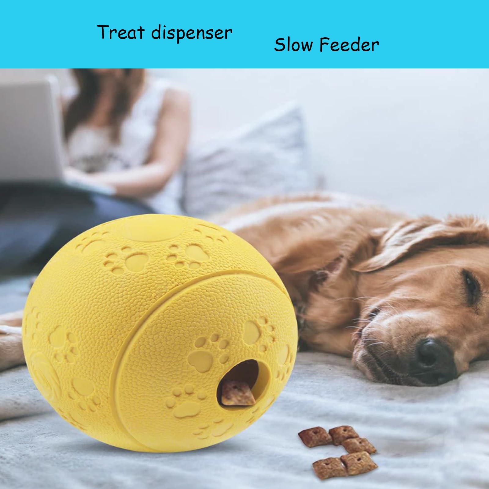 Volacopets Dog Puzzle Toy, Treat And Dental Balls, Interactive Treat Dispensing Toy For Dogs, Durable Puppy Toys For Teething Sm