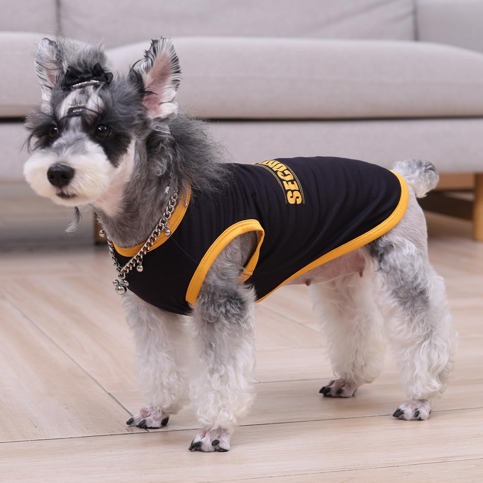 Cutebone Soft Dog Shirt Security Lightweight Small Puppy T-Shirts Pet Clothes Breathable Tee Vest Stretchy Outfit Cat Apparel Bx