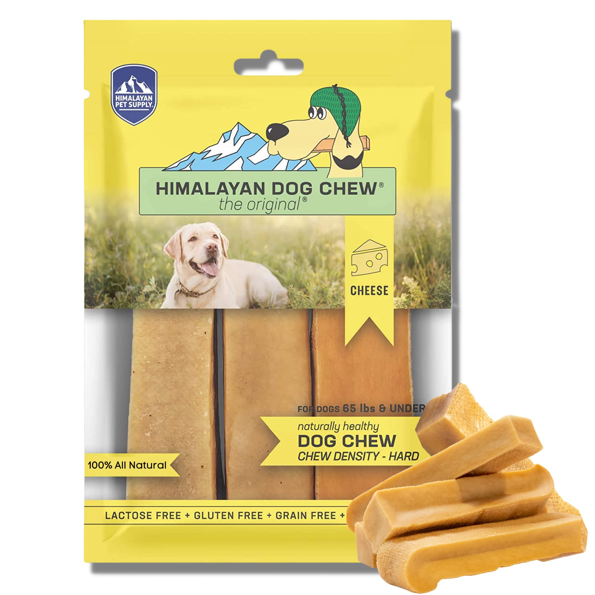 Himalayan Dog Chew Original Yak Cheese Dog Chews, The Better-For-You Chew, 100% Natural, Long Lasting, Healthy Safe Dog Treats,