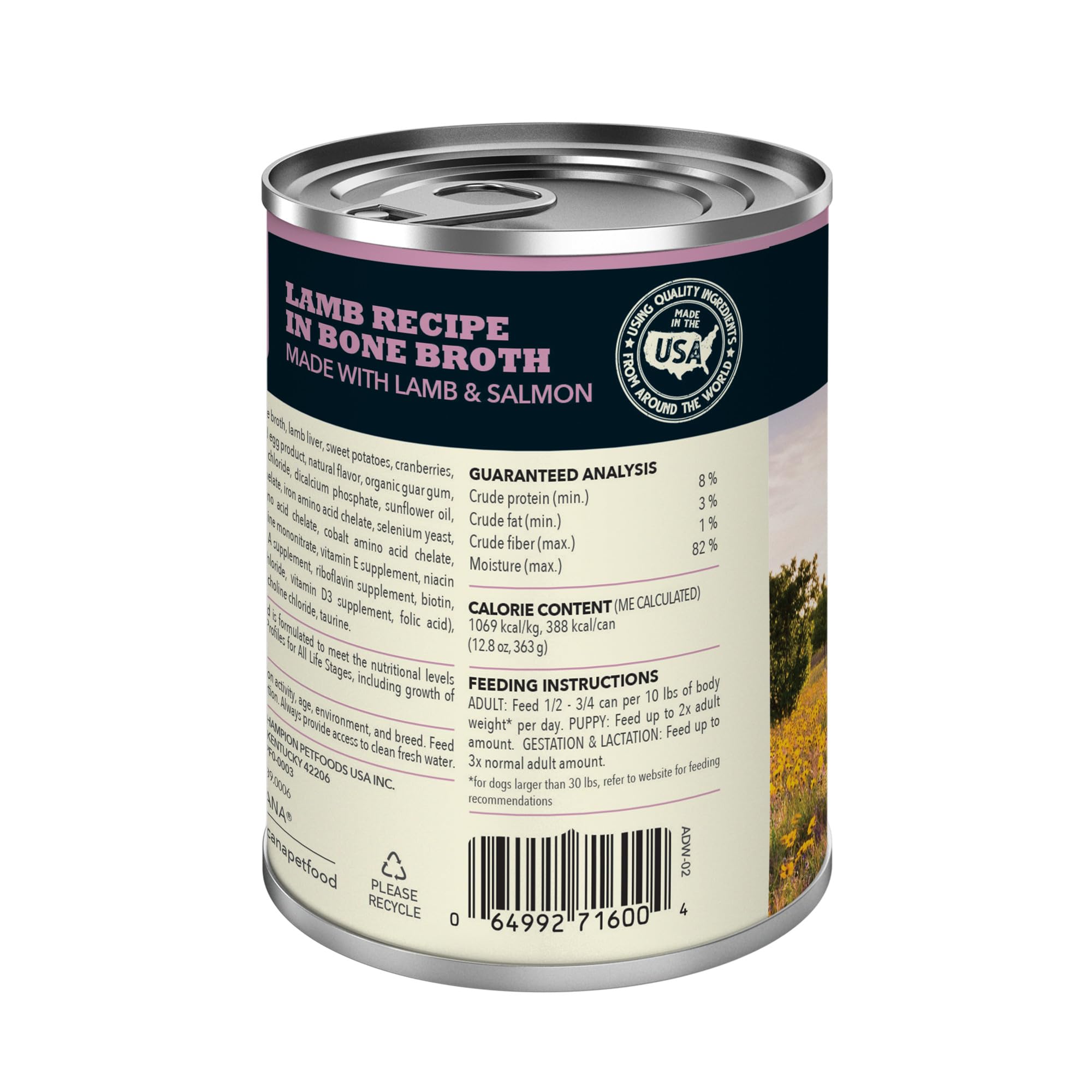 ACANA Premium Chunks in Bone Broth Grain-free Wet Dog Food Lamb Recipe 12.8oz Cans (12 Count)