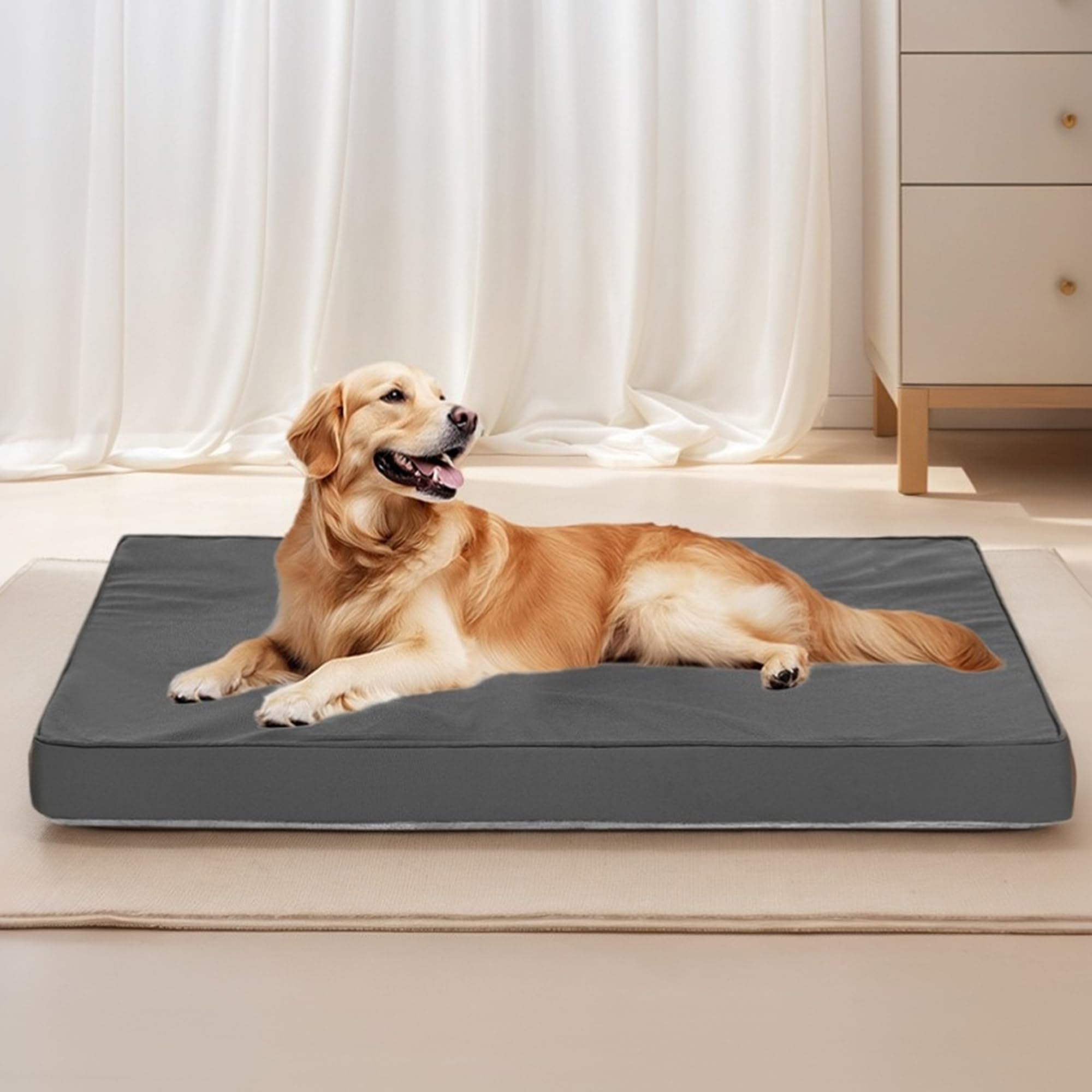 Vomiliku Orthopedic Dog Beds For Extra Large Dogs - Extra Large Egg Crate Foam Dog Bed Waterproof Pet Mat With Removable Washabl