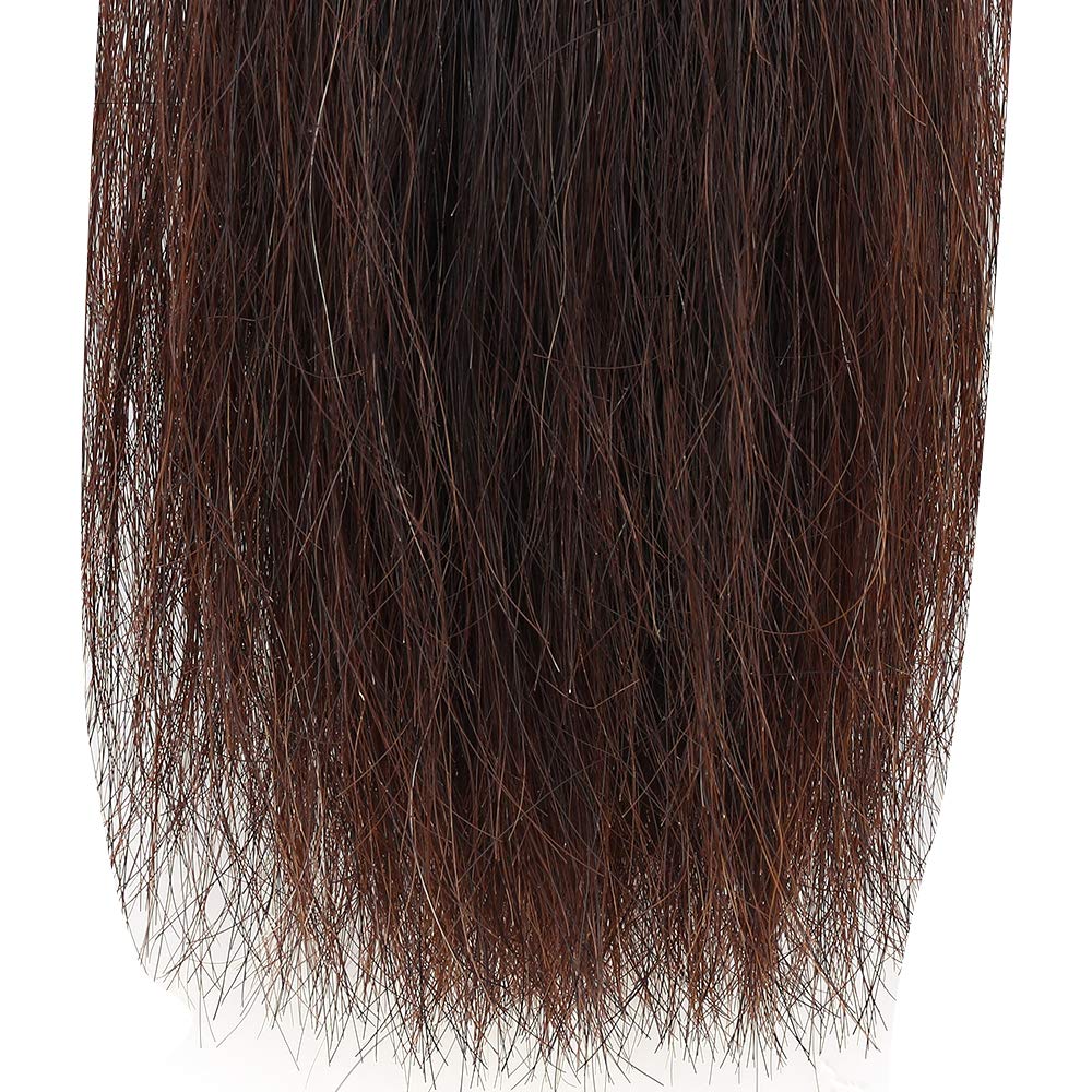 Y.J TAILS Horse Tail Extensions with Braided Horsehair Loop, Blunt Cut Bottom, 34-36 inches Long and 1 lb Weight (Dark Sorrel)