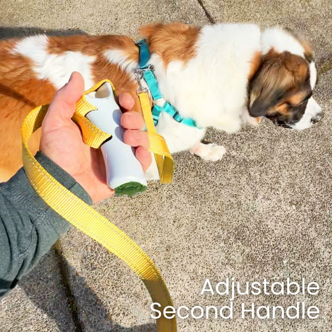 Quick-Control Dog Leash - Adjustable T-Grip Traffic Leash with Reflective Design, 6-in-1 Hands-Free, Poop Bag Holder, Heavy-Duty