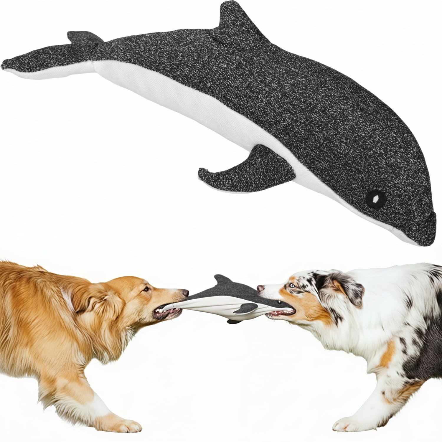 Luampo Indestructible Dog Toy for Aggressive Chewers, Durable UHMWPE Fabric Chew Toy with Squeaky, Plush Companion for Small Med
