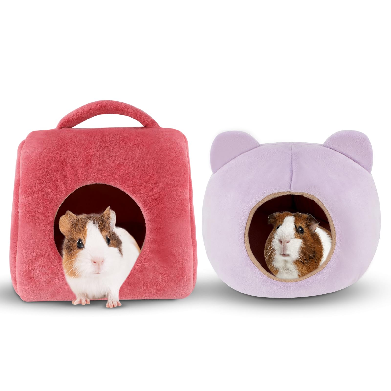 Yuepet Guinea Pig Bed 2 Pack, Washable Guinea Pig Cage Accessories Small Animal Bed Hideout For Guinea Pigs Chinchillas Hamsters