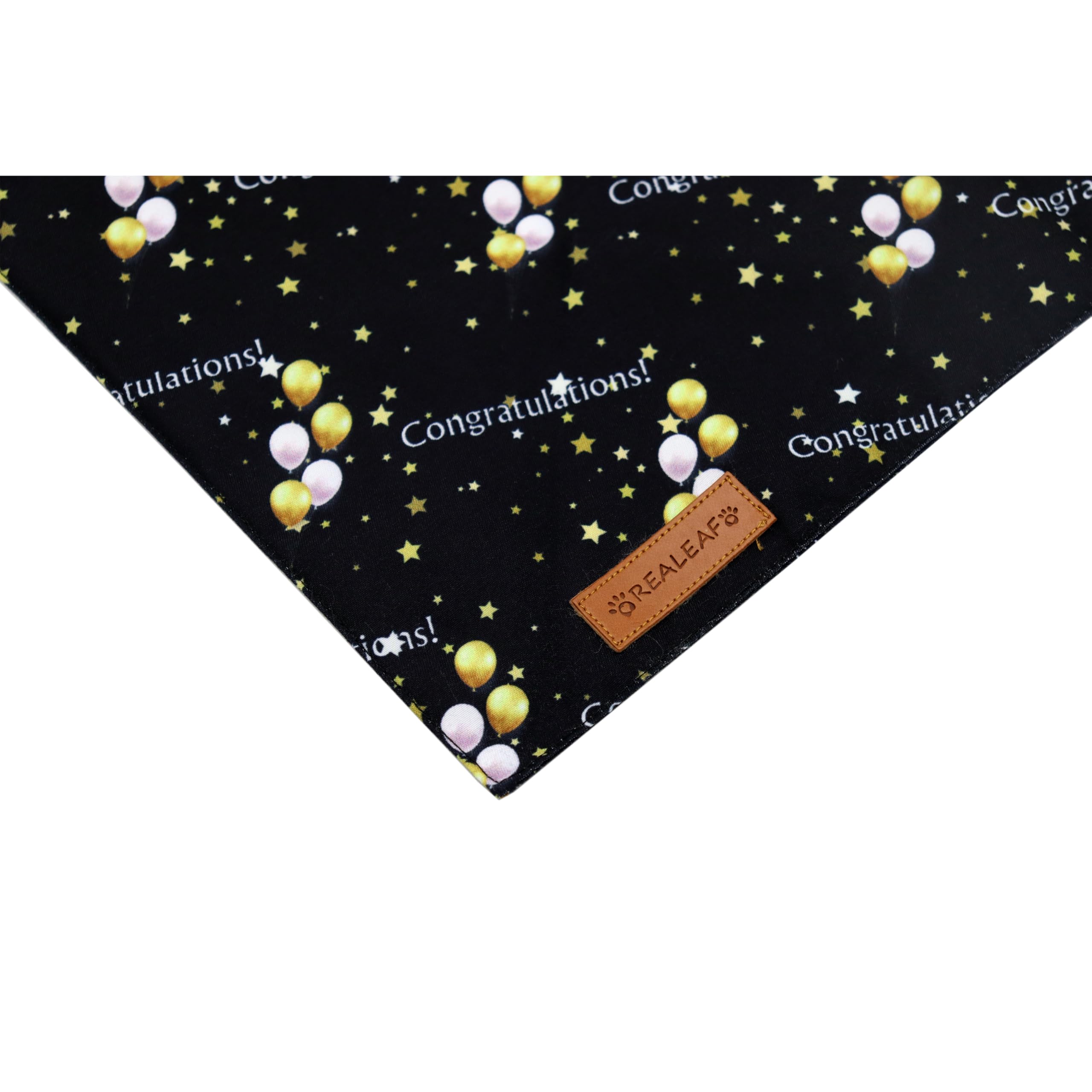 Realeaf Graduation Dog Bandanas 2 Pack, Reversible Pet Scarf For Boy And Girl, Premium Durable Fabric, Holiday Bandana For Small