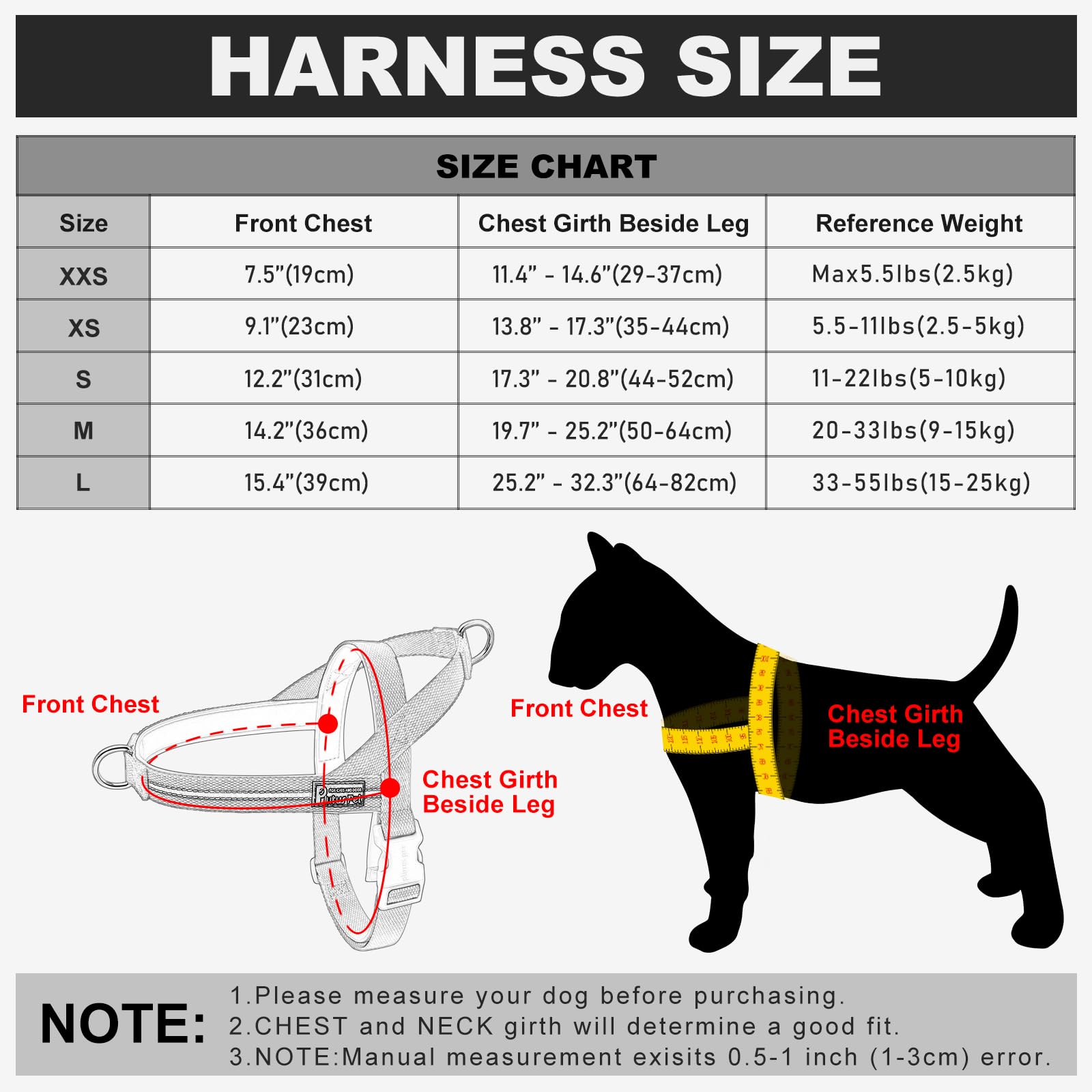 Plutus Pet Cotton Dog Harness and Leash Set, Reflective and Soft Padded, Quick Fit Vest Harness, for Small, Medium and Large Dog