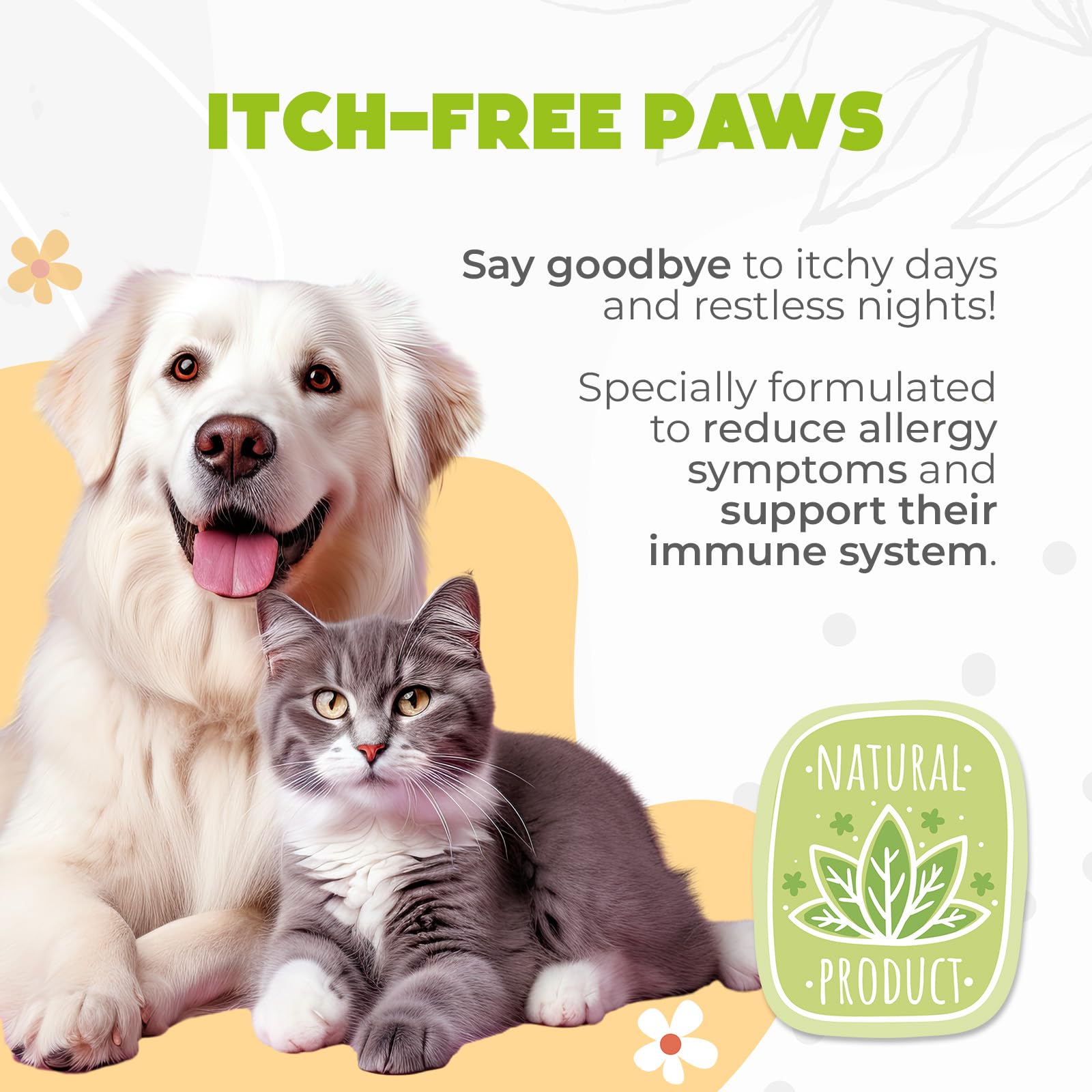 Dog Allergy Chews 150Pcs - Dog Allergy Relief - Dog Supplements for Itchy Skin and Paw Licking - US Formula with Dog Probiotics,