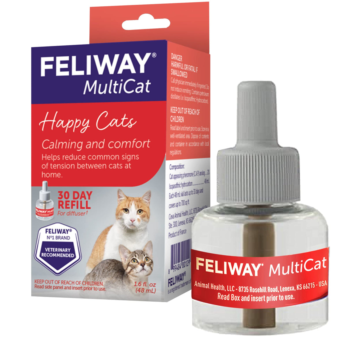 Feliway Multicat Calming Pheromone, 30 Day Refill - 1 Pack