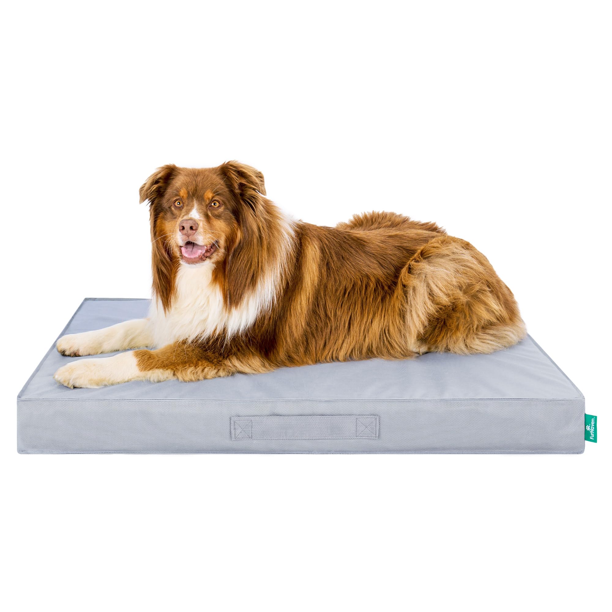 FurHaven Jumbo Cooling Gel Dog Bed  Indoor/Outdoor WaterResistant Orthopedic Mattress Pet Bed, Removable Washable Cover, Gray 