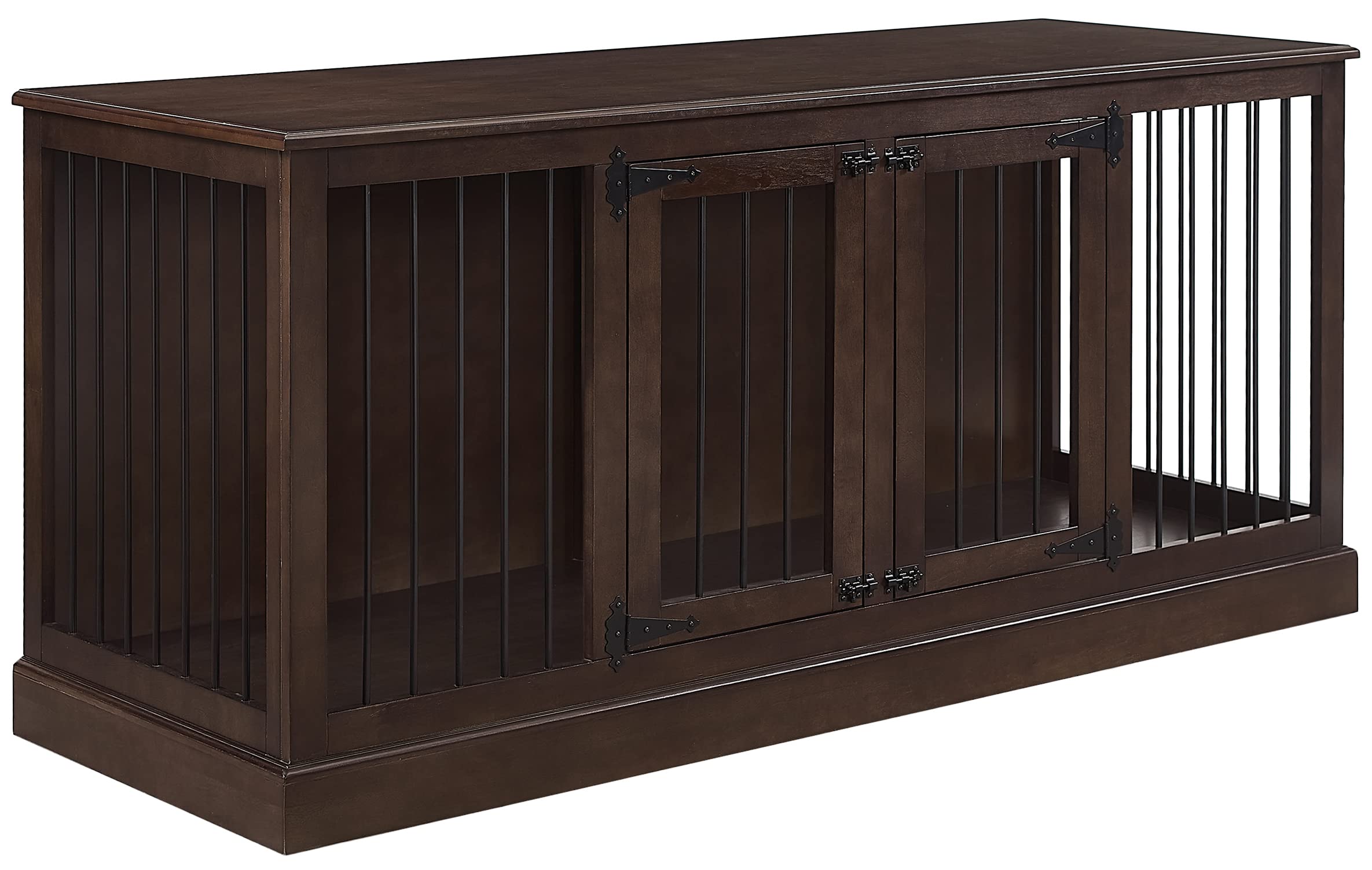Crosley Furniture Winslow Medium Credenza Dog Crate Kennel for Pets, Dark Brown