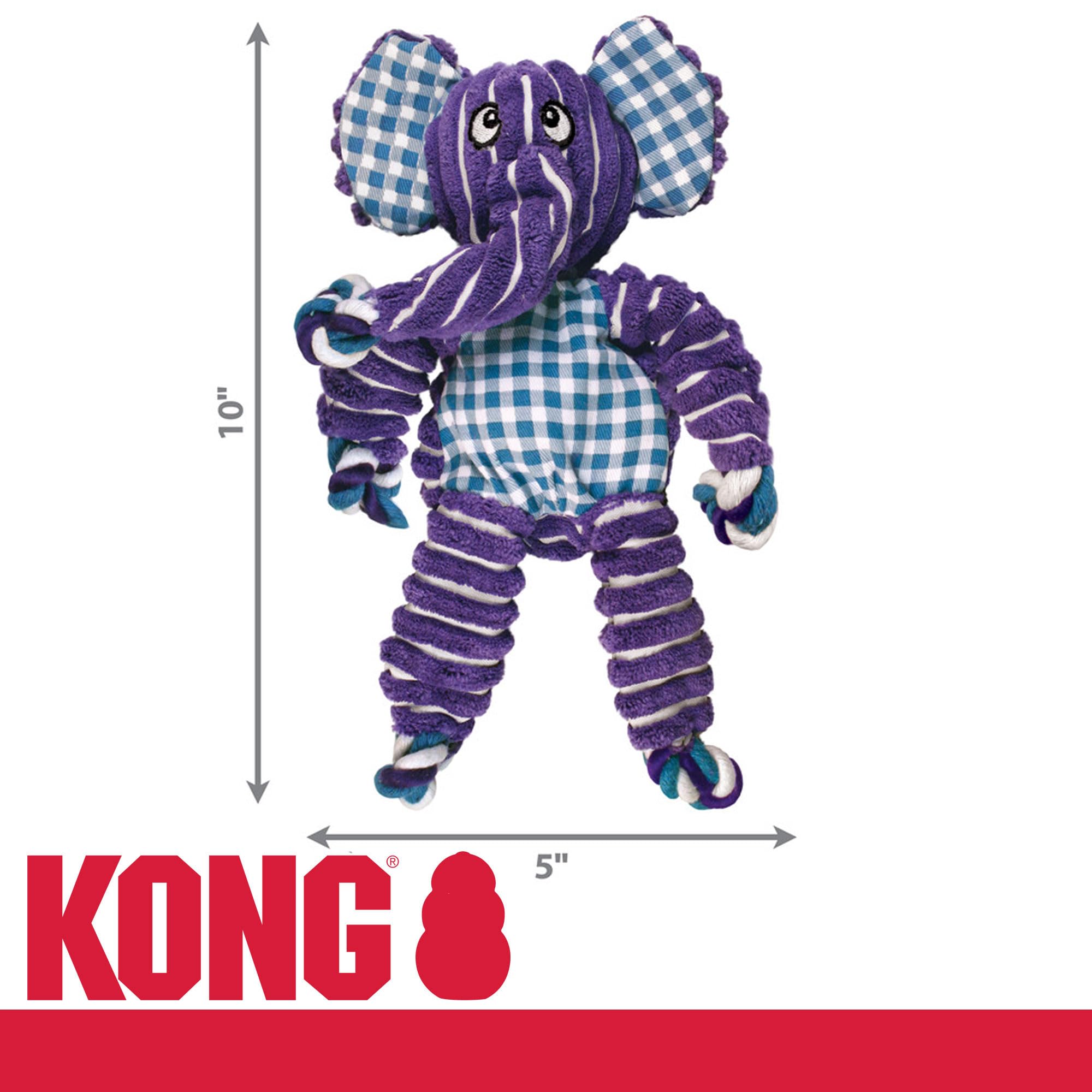 Kong Floppy Knots Elephant, Dog Toy, Small/Medium