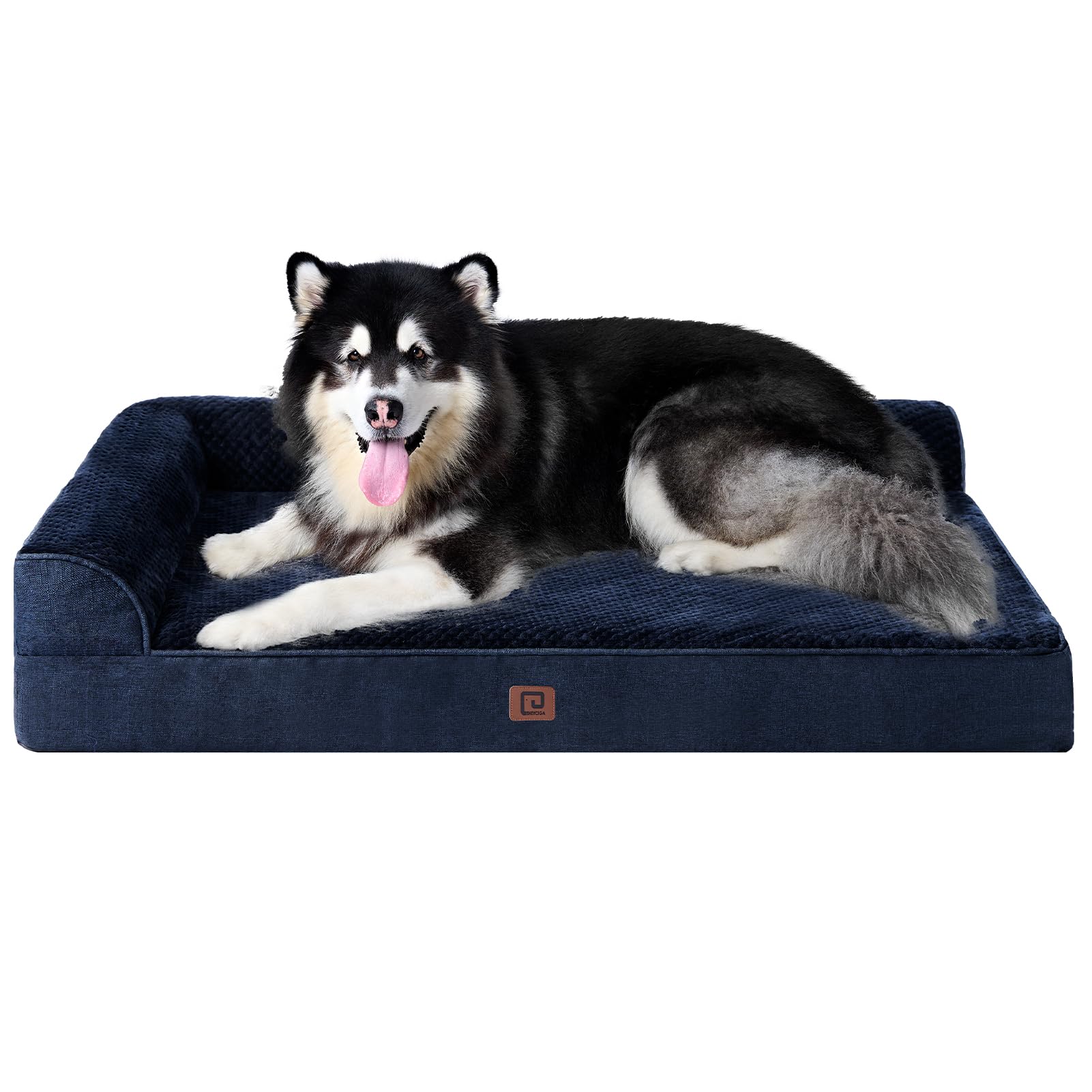 Eheyciga Memory Foam Dog Bed Xxl, Giant Dog Bed Orthopedic With Washable Removable Cover, Waterproof Pet Bed Couch For Jumbo Dogs, 48X36X7 Inches, Navy Blue