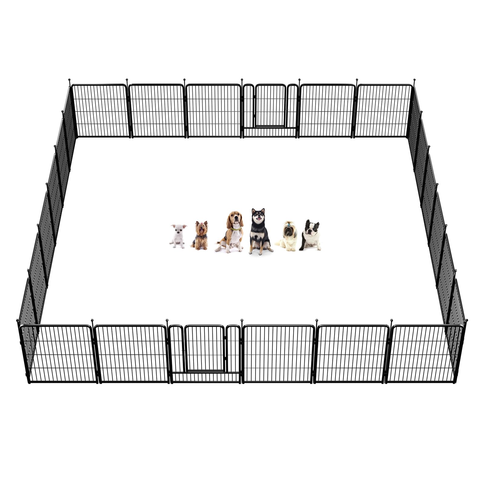 Fxw Rollick Dog Playpen, 32'' Height For Small/Medium Dogs, Designed For Camping, Yard, 24 Panels