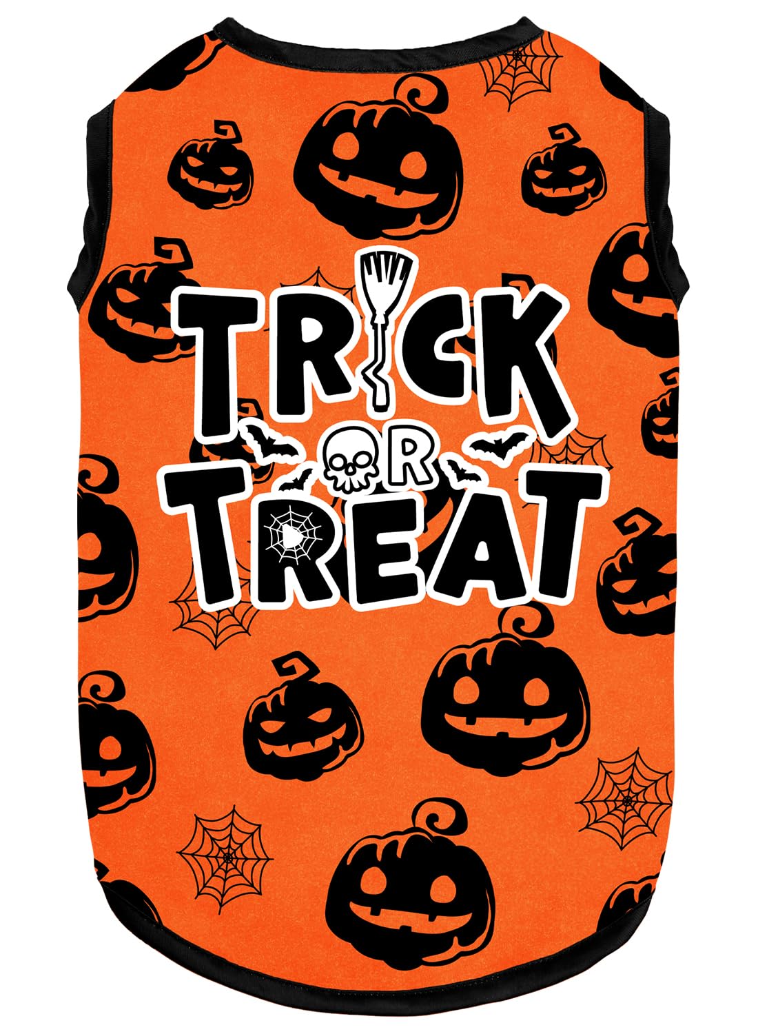 Baobicute Dog Halloween Shirt Soft Cotton Stretchy Lightweight Dog T-Shirts Sleeveless Vest Dog Halloween Costume Clothes For Sm