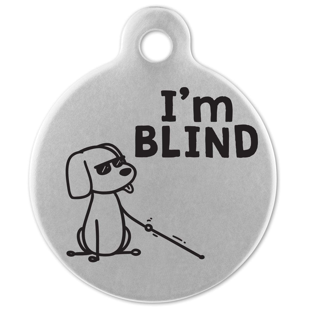 If It Barks - Engraved Pet Id Tags For Dogs - Personalized Stainless Steel Identification Tags - Custom Name Tag Attachment - Made In Usa, I'M Blind