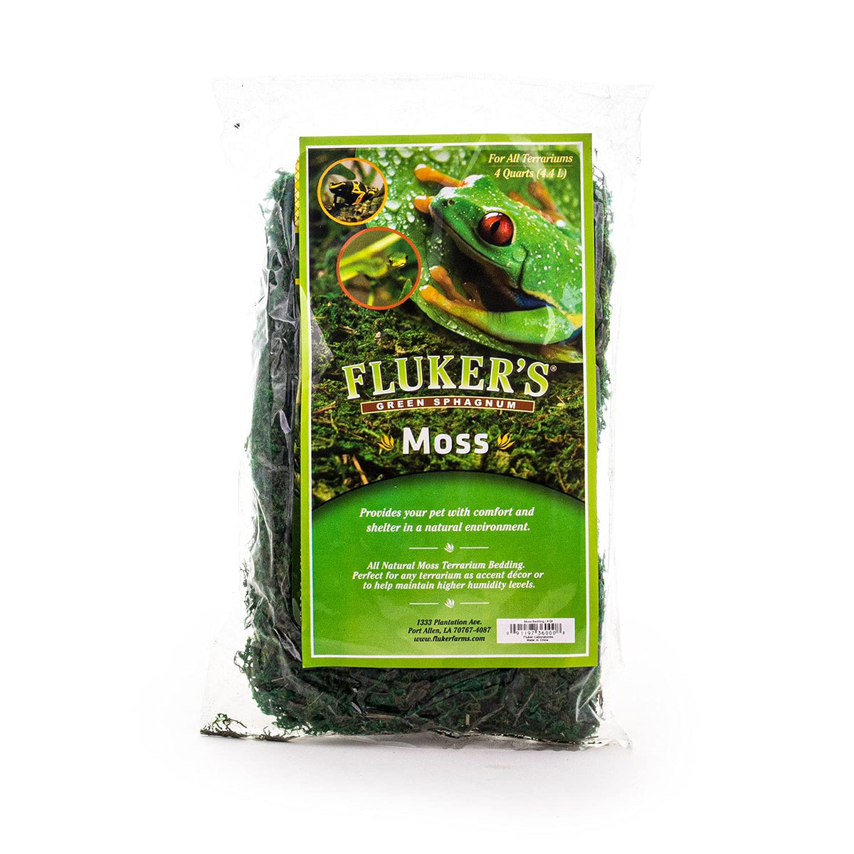 Fluker'S Green Reptile Terrarium Moss, 4,Quart