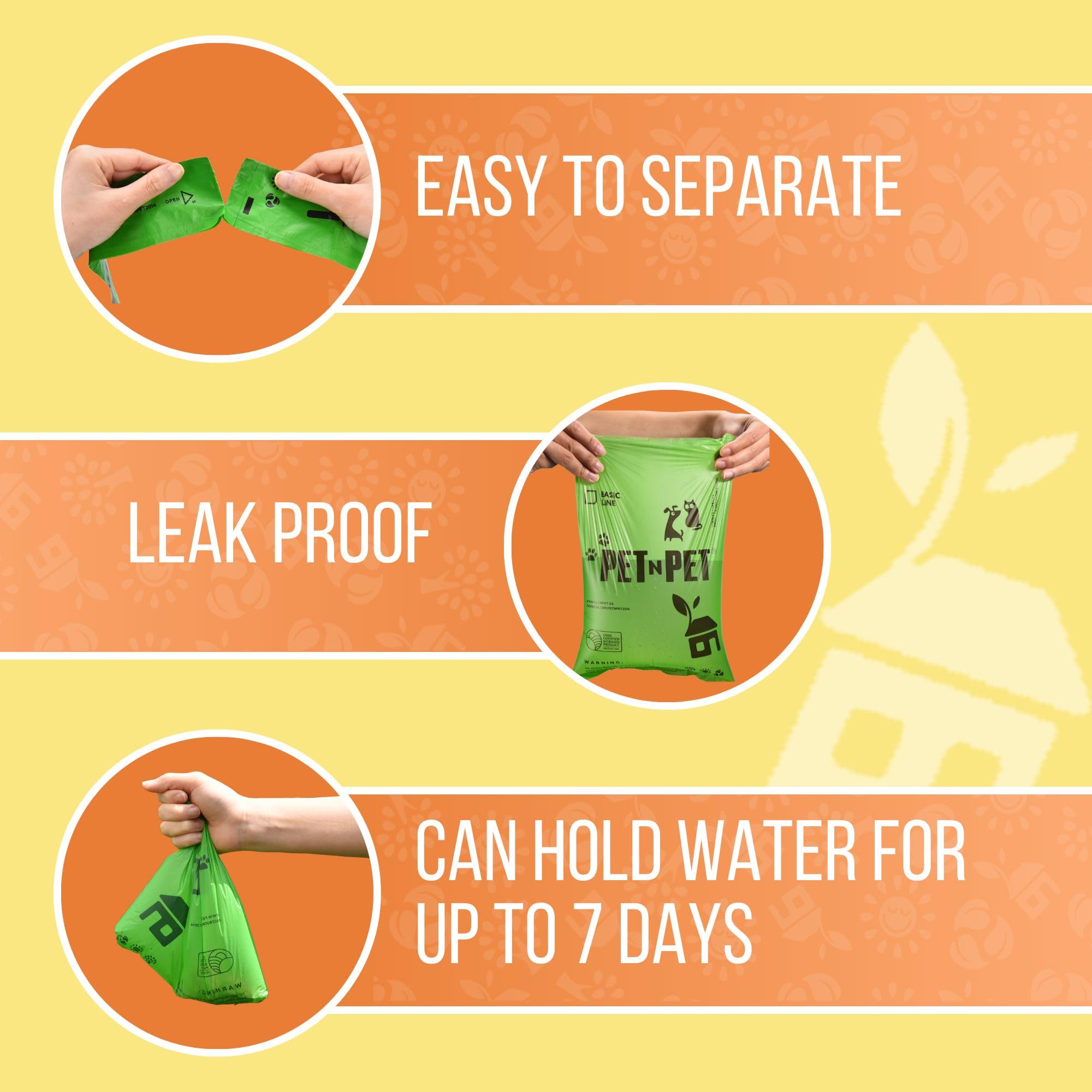 Pet N Pet 1080 Counts Green Poop Bags For Dogs, 38% Plant Based & 62% Pe Extra Thick Dog Poop Bags Rolls, 9' X 13', Unscented Pet Waste Bag