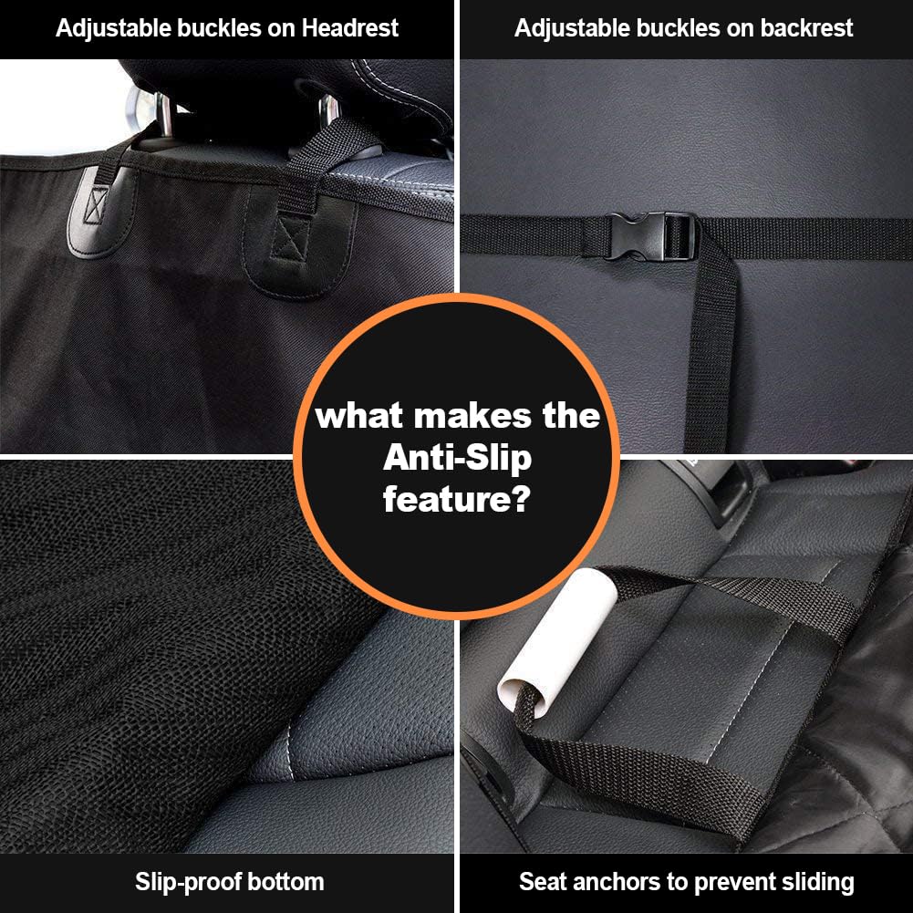 AsFrost Dog Car Seat Cover for Cars SUVs Trucks, Thicked 600D Oxford Heavy Duty Waterproof Front Car Seat Covers for Dogs Durabl