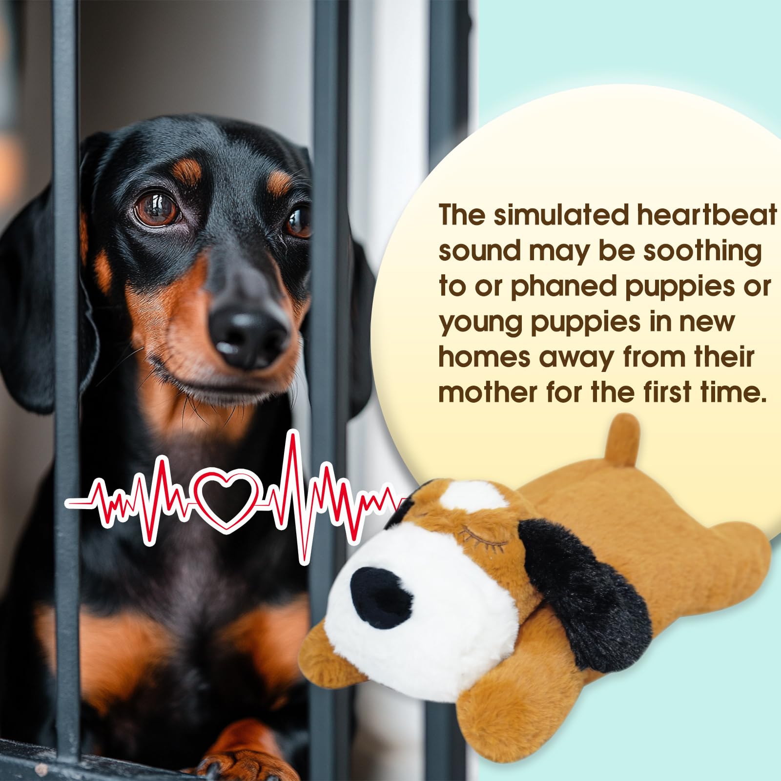 Trail Tail 2025 Dog Puppy Toy With Heartbeat New Model,Heartbeat Puppy Toy,Calming Dog Toy Set With Collar And 48H Warm Pack (Br