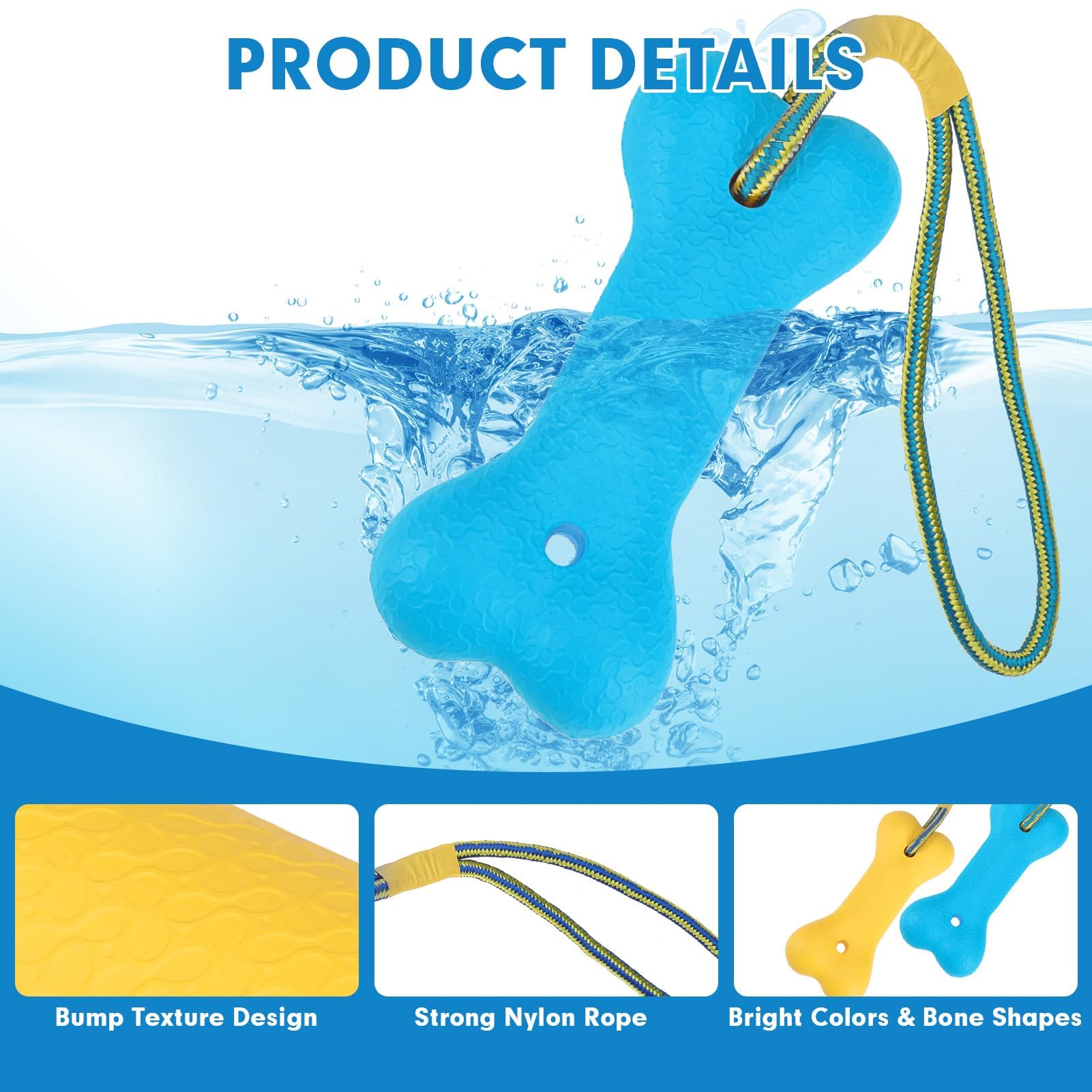 Bingpet Dog Pool Fetch Toys - Interactive Dog Pool Toys Made With Eva Foam - Summer Pet Water Floating Toys For Medium And Large