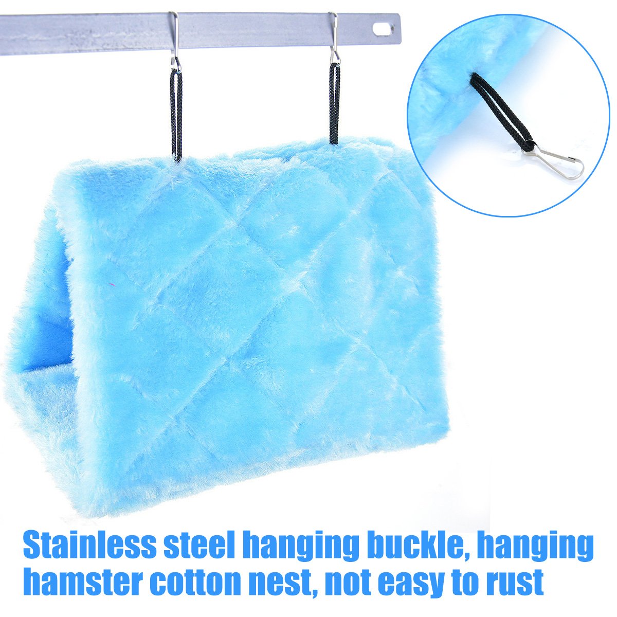 Winter Warm Bird Nest House Shed Hut Hanging Hammock Finch Cage Plush Fluffy Birds Hut Hideaway for Hamster Parrot Macaw Budgies