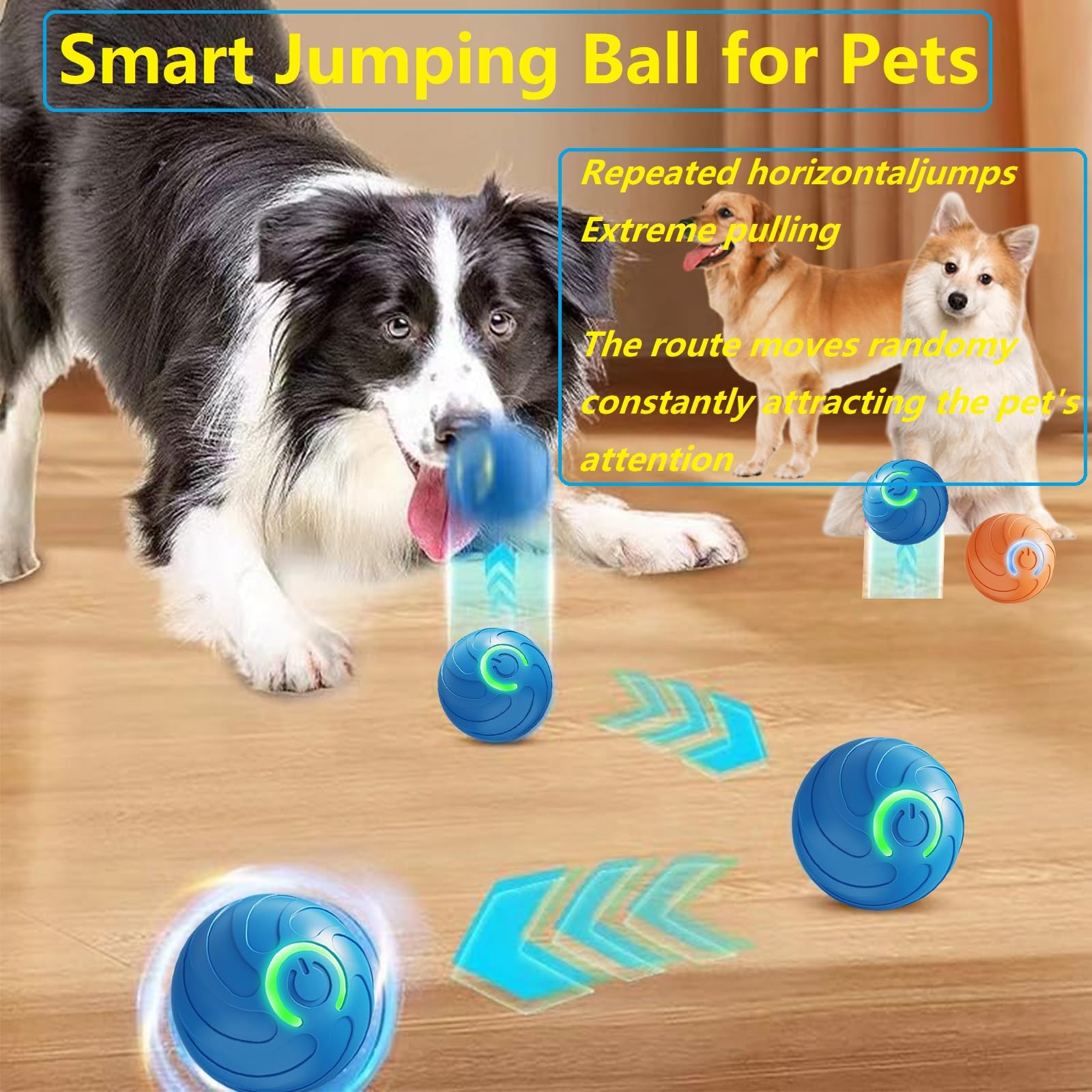 Smart Jumping Ball for Dogs interactive dog toys Smart Jumping Ball Dog Toy Interactive Vibrating Bouncing Balls duraspin dog ba