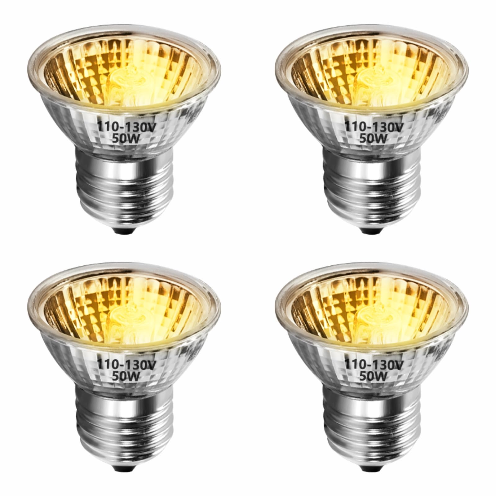 Gozilla 4 Pcs 50W Reptile Heat Lamp, E27 Uva Uvb Reptile Light Bulb, Heat Light Bulb For Tortoise, Bearded Dragon, Snakes.