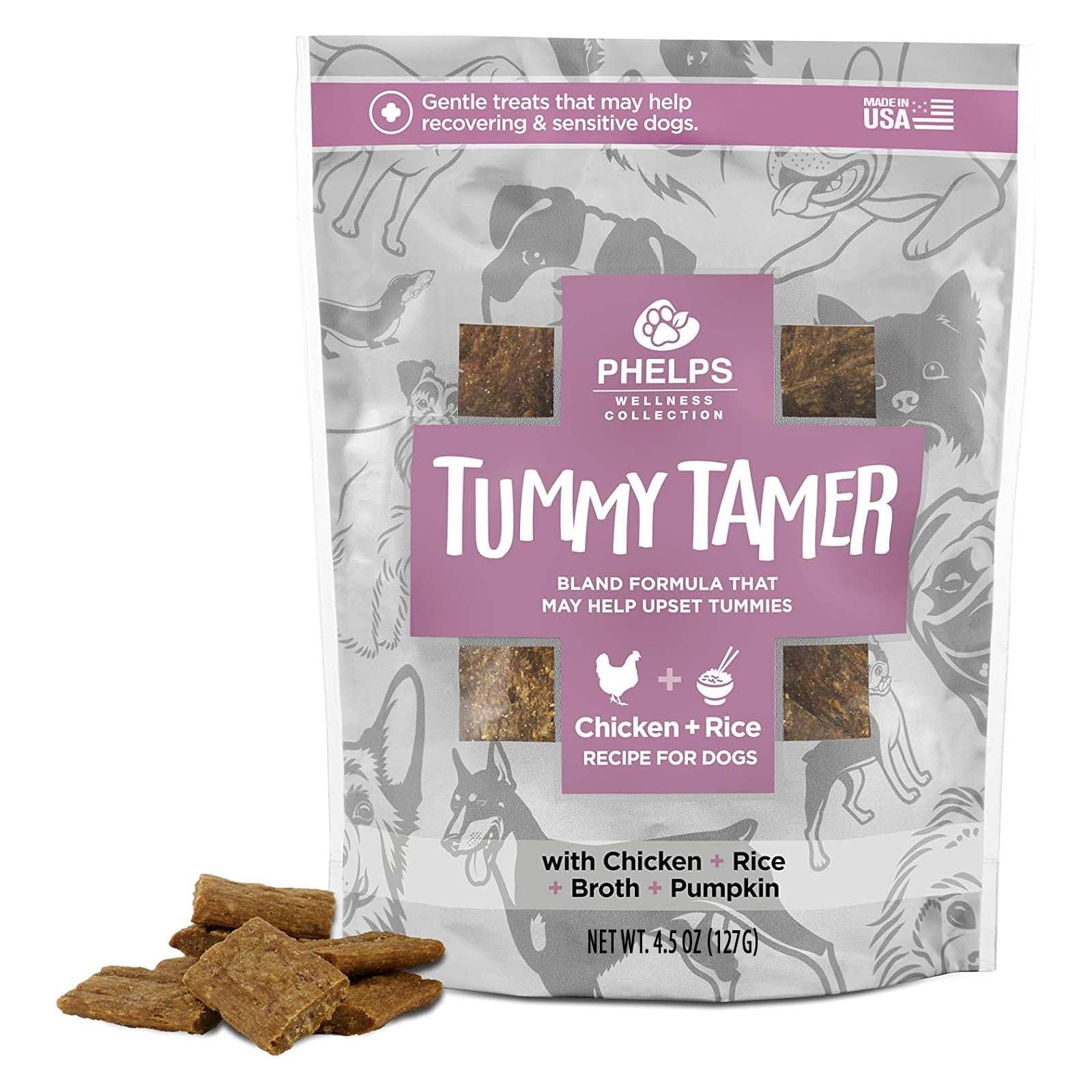 Phelps Wellness Collection Tummy Tamer Bland Chicken & Rice Recipe Dog Treats 4.5 oz
