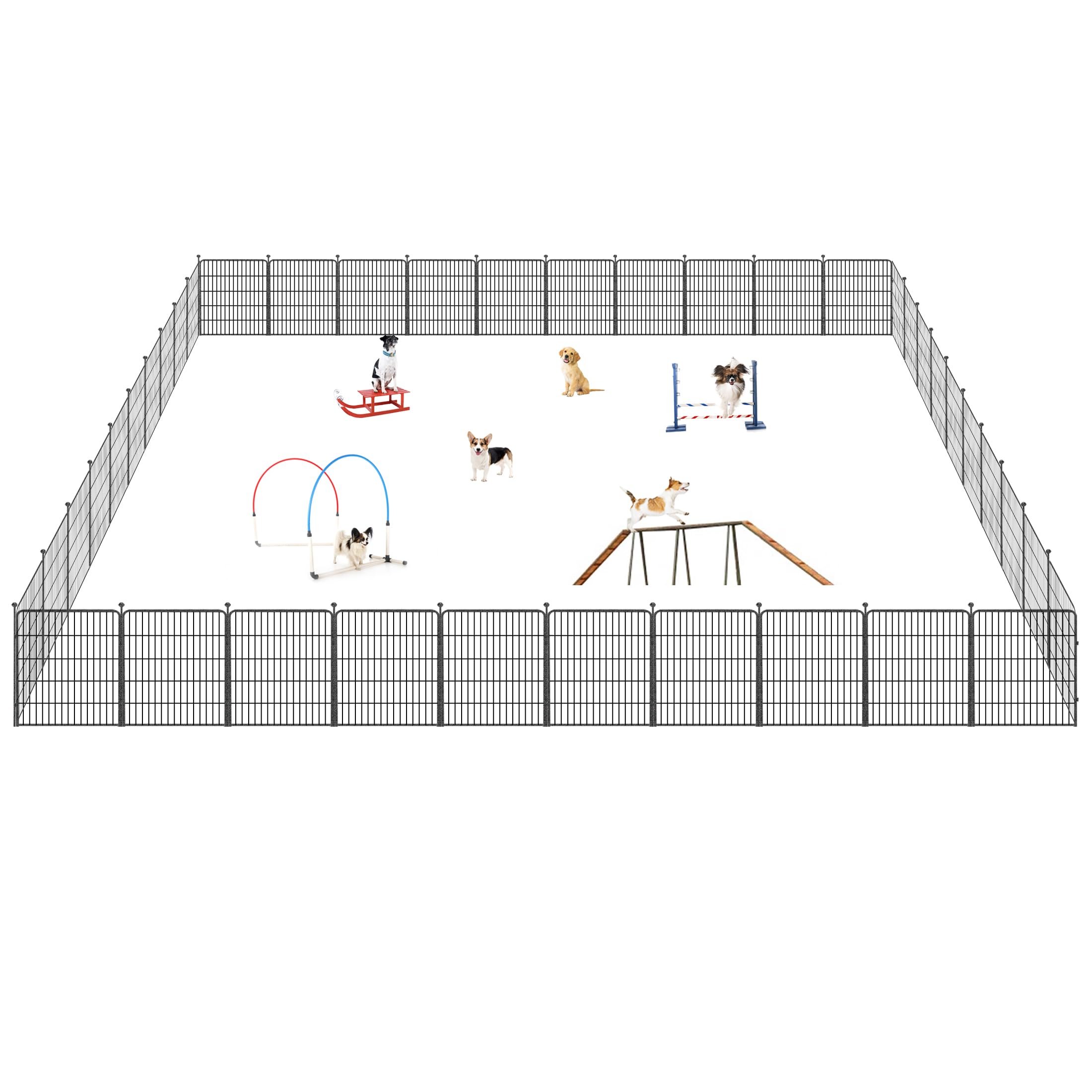 Jhsomdr Dog Playpen 32 Height 40 Panels Portable Dog Fence Outdoor For Yard Puppy Playpen Indoor Dog Pen Outdoor For Medium/Sm