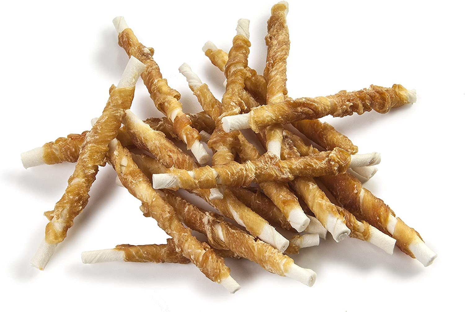 Pet n Shape Hide Twists - Chicken Wrapped Rawhide Dog Treats - Small Twist - 2 Pounds