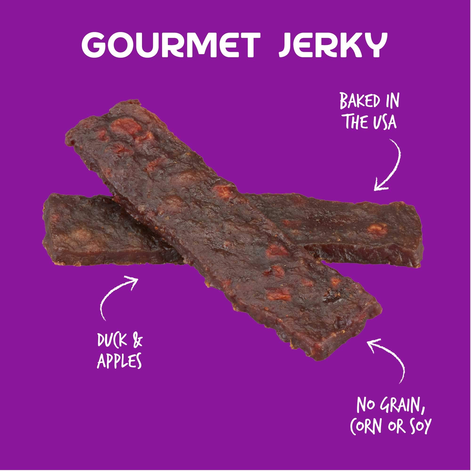 Cloudstar DOG JERKY GRAIN FREE DUCK APPLE 10OZ