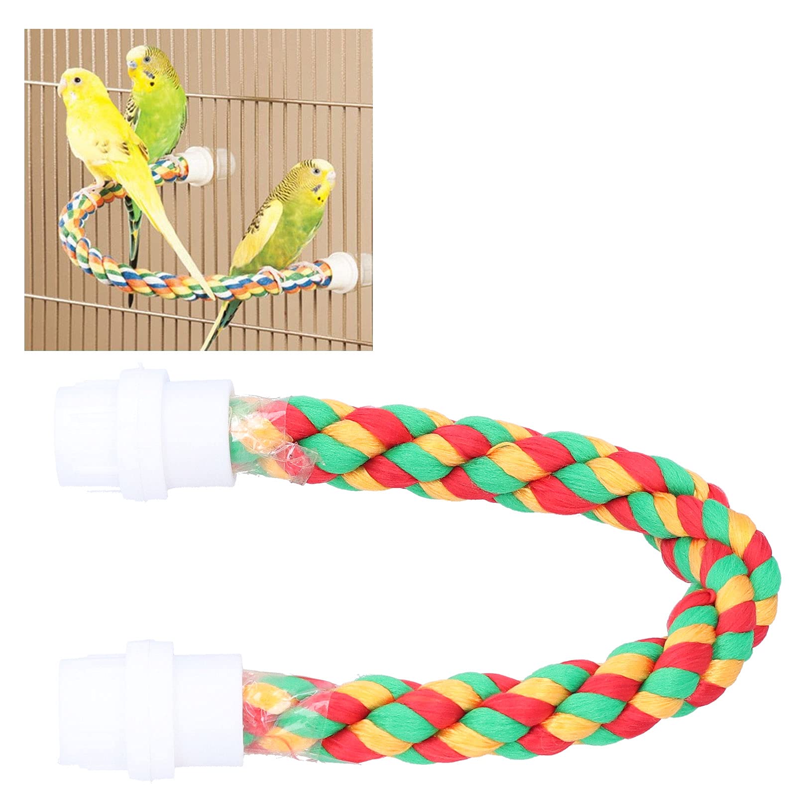 Pokerty9 Bird Chew Toy, Bird Parrots Stand U Shape Bird Rope Perch For For Bird