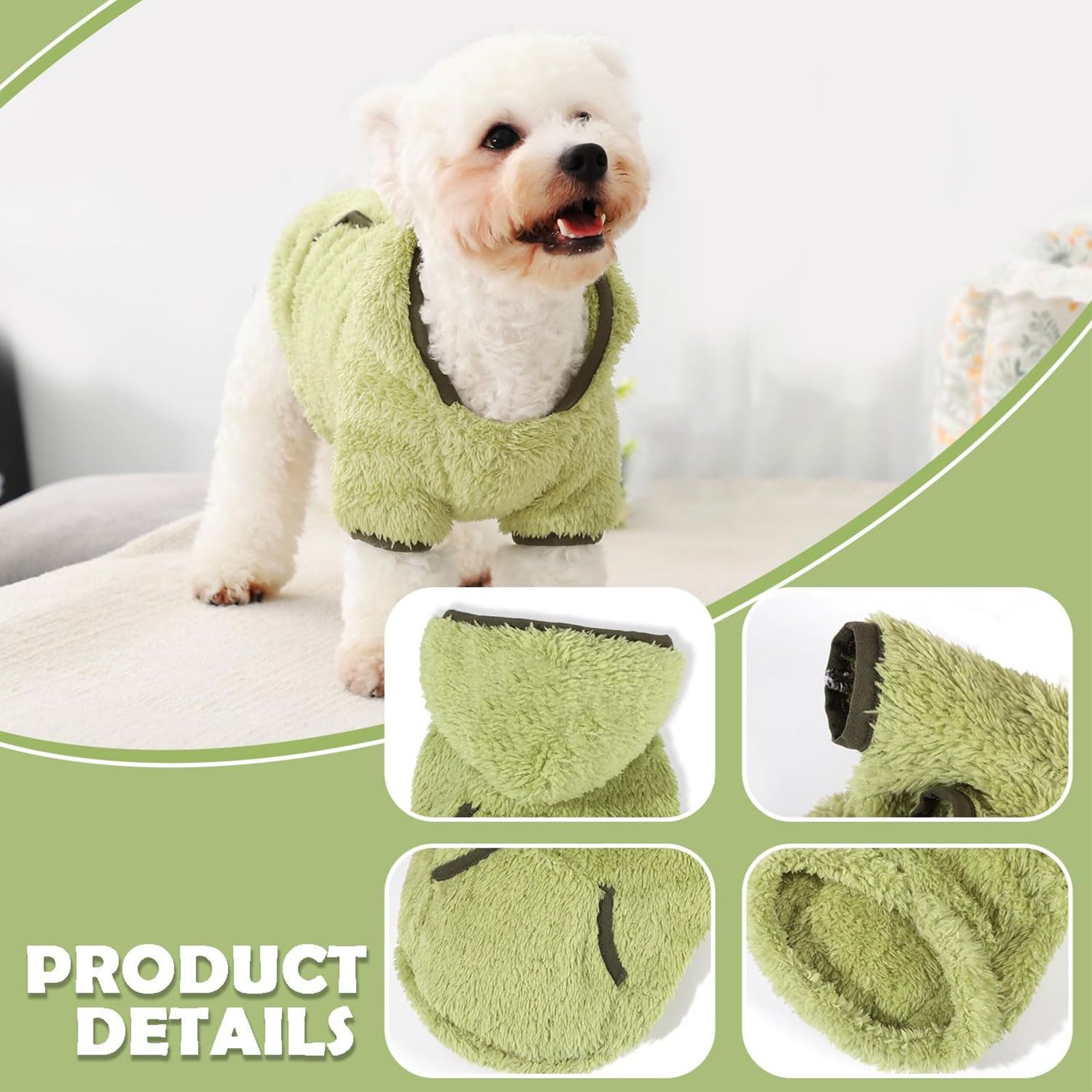 Puppy Sweater Small Dog Sweater Warm Fuzzy Velvet Sweaters Dog Winter Clothes For Small Dogs Girl & Boy, Pet Coats, Cat Apparel