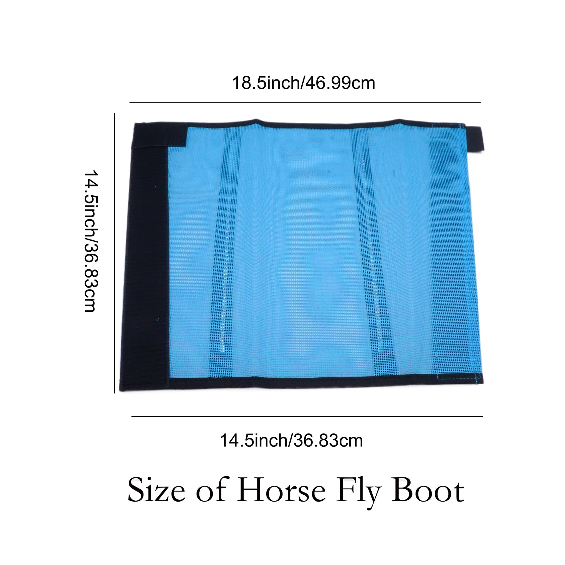 Mayting 4 Pack Mesh Fly Boots For Horse - Blue - All Seasons - Solid - Drawstring Closure - Breathable - Protects From Flies - S