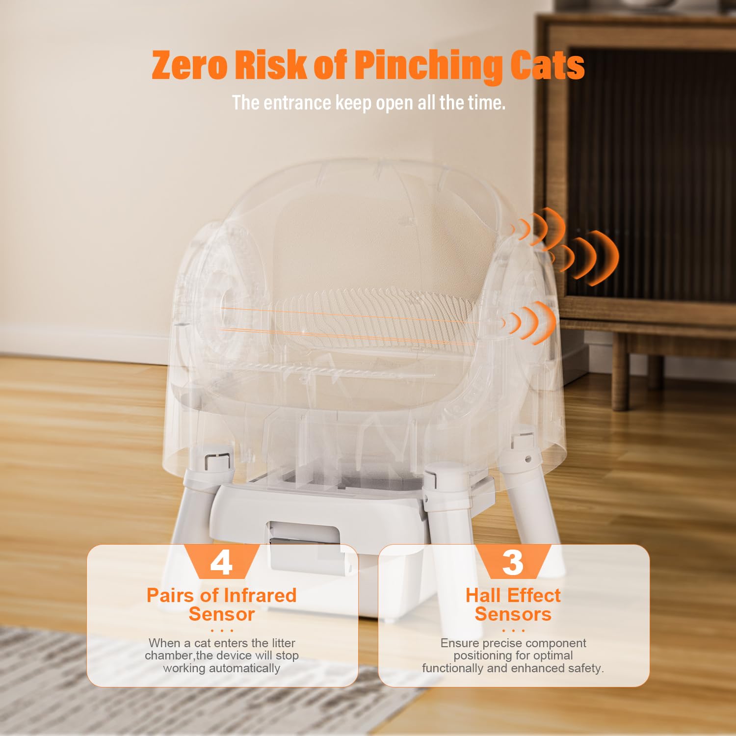 Petpivot Autoscooper 11 Open-Top Self Cleaning Cat Litter Box, Automatic Cat Litter Box For Multiple Cats With Trash Bags And Li