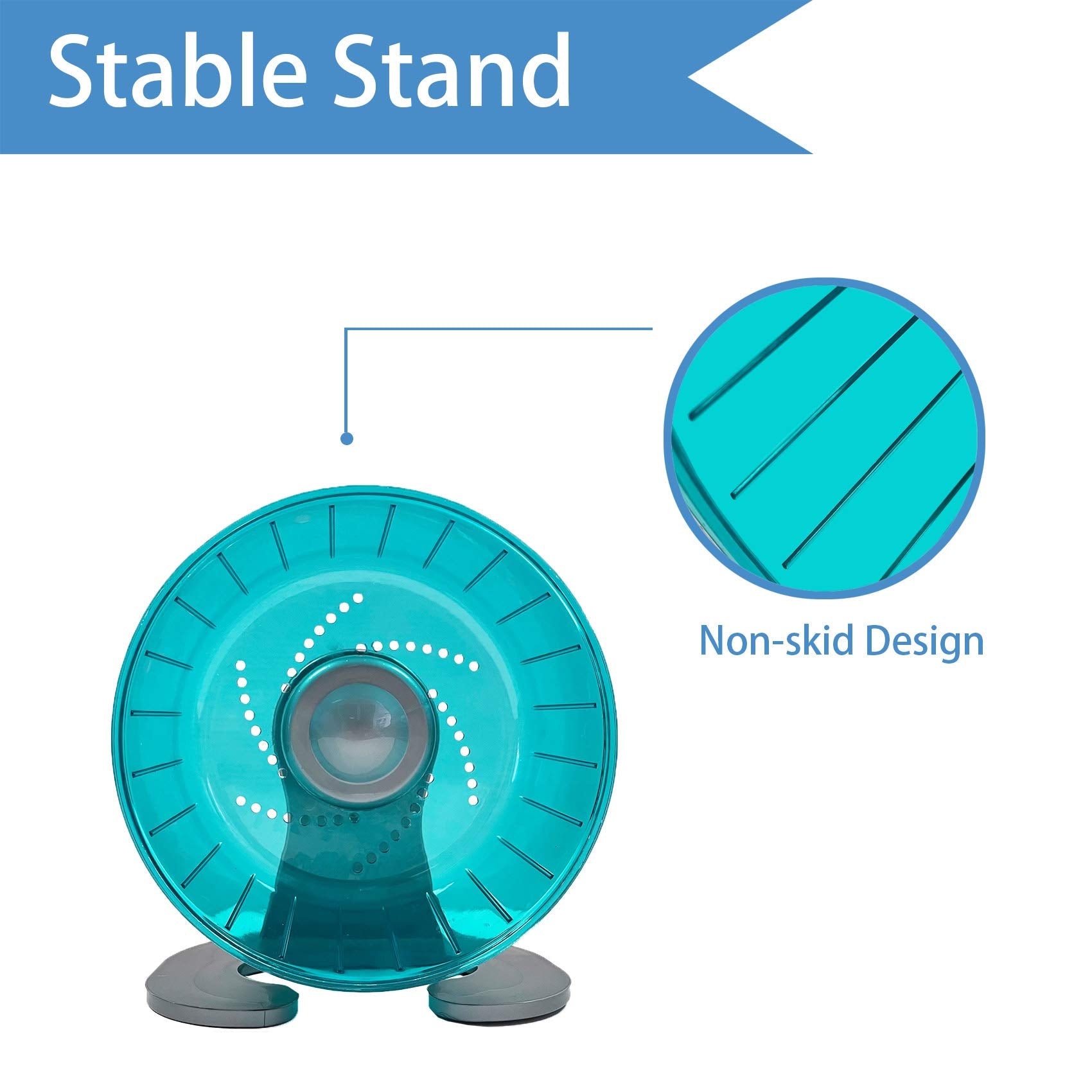 Petest Hamster Exercise Wheel, Silent Spinner Hamster Running Wheels, Diameter 6.7 Inch, Green