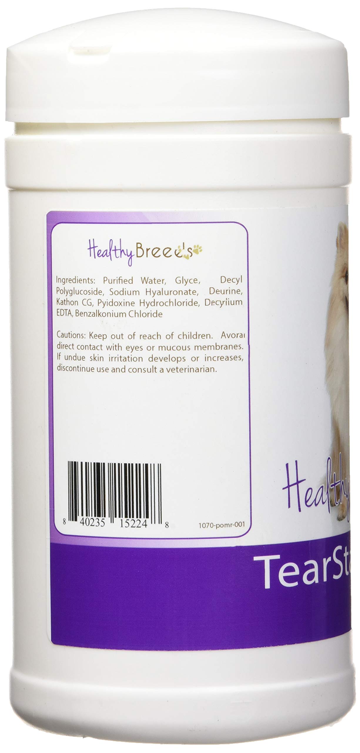 Healthy Breeds Pomeranian Tear Stain Wipes 70 Count