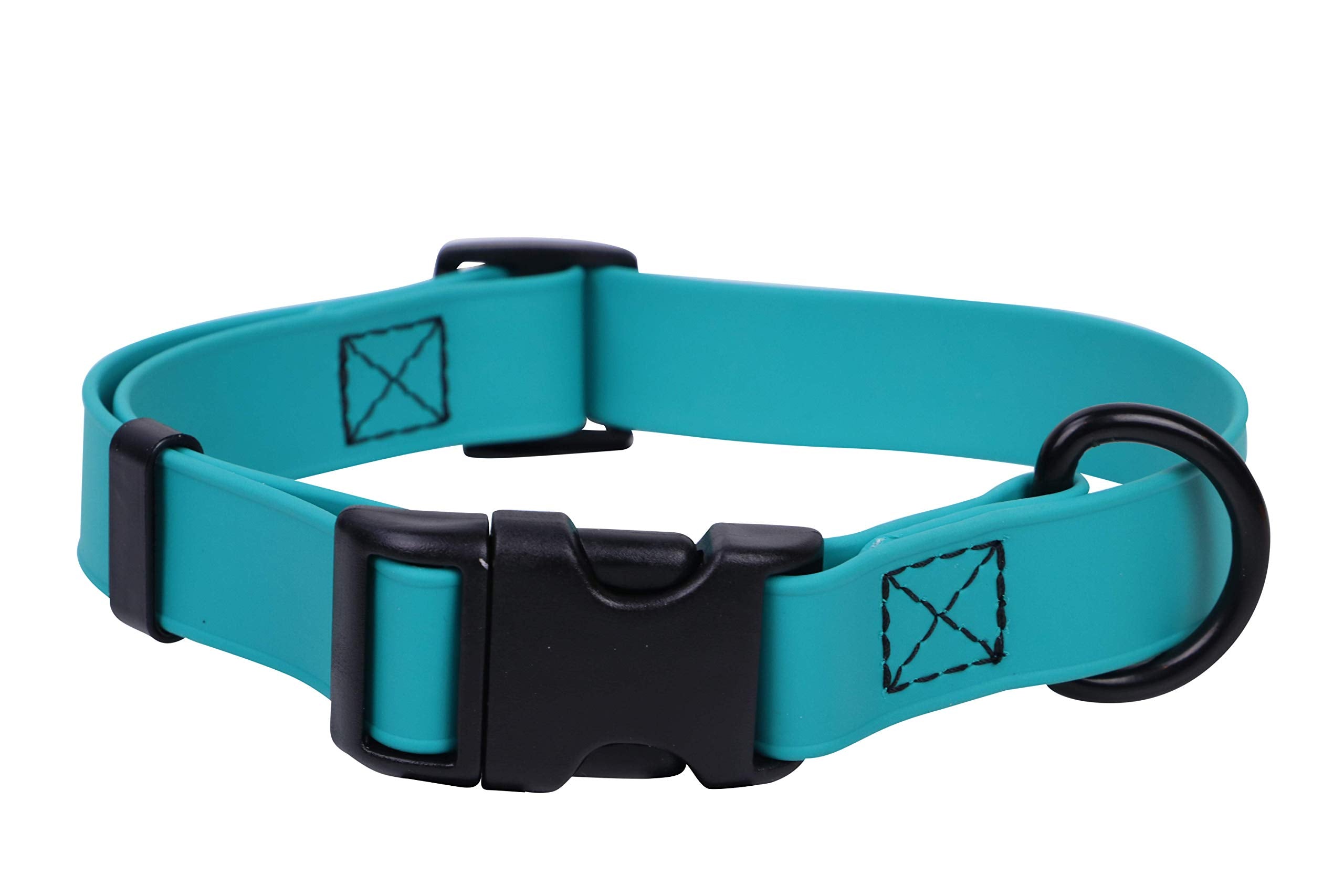 Regal Dog Products Custom Fit Small Teal Waterproof Collar With High Strength Buckle And Heavy Duty Ring – Adjustable -Proof, Waterproof Training Collar For Small Dogs Or Puppy