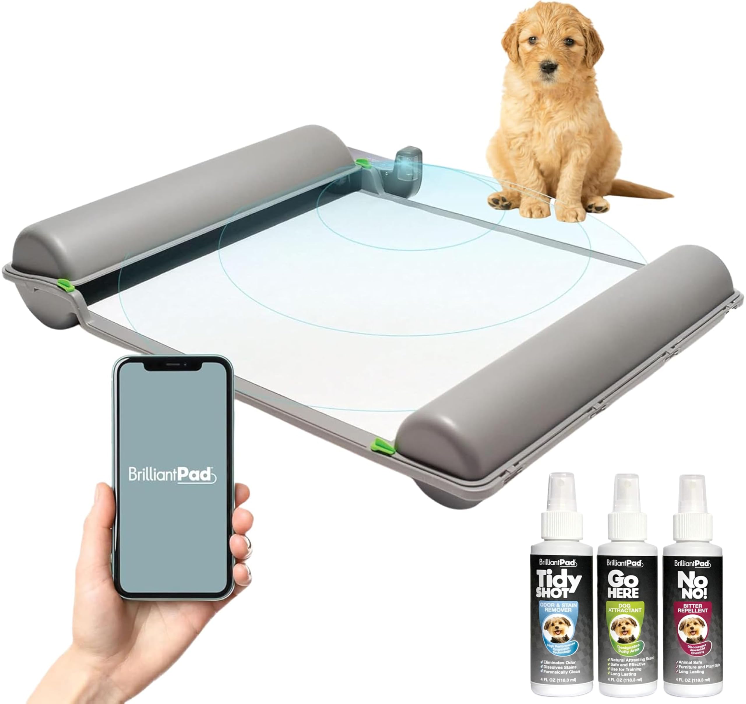 BrilliantPad Smart Indoor Dog Potty for Small Pets | Self Cleaning with Odor Control, AI Health Monitoring, Puppy Training Alter