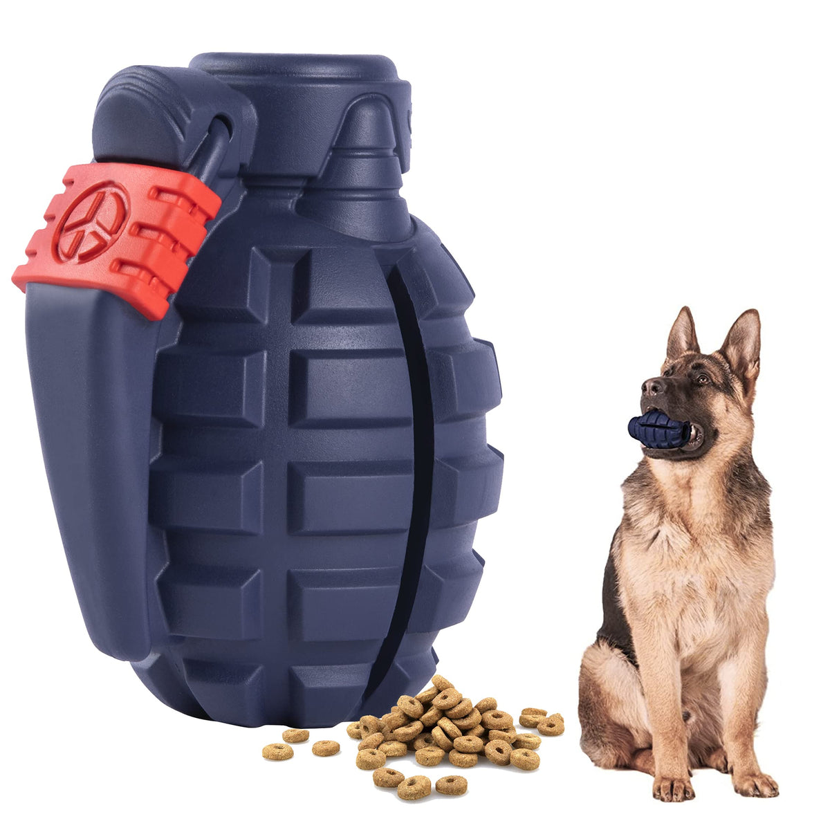 Dog Toys for Aggressive Chewers Large Breed, Rubber German Shepherd Toys,Indestructible Interactive Treat Toys for Large Medium 