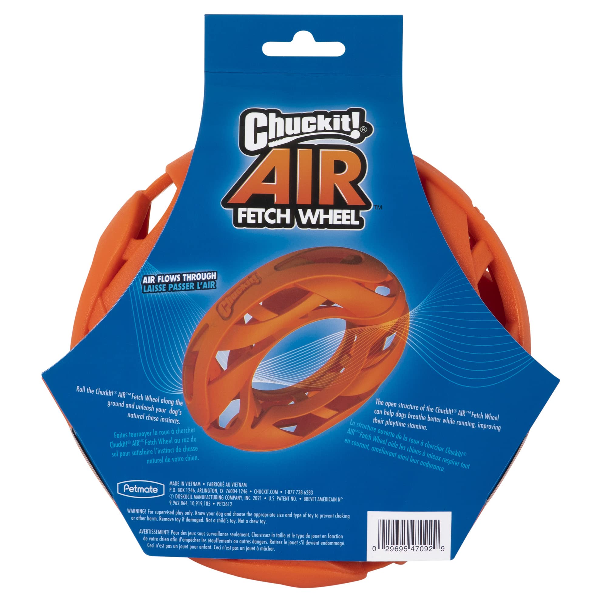 Chuckit! Air Fetch Wheel Doy Toy, Orange