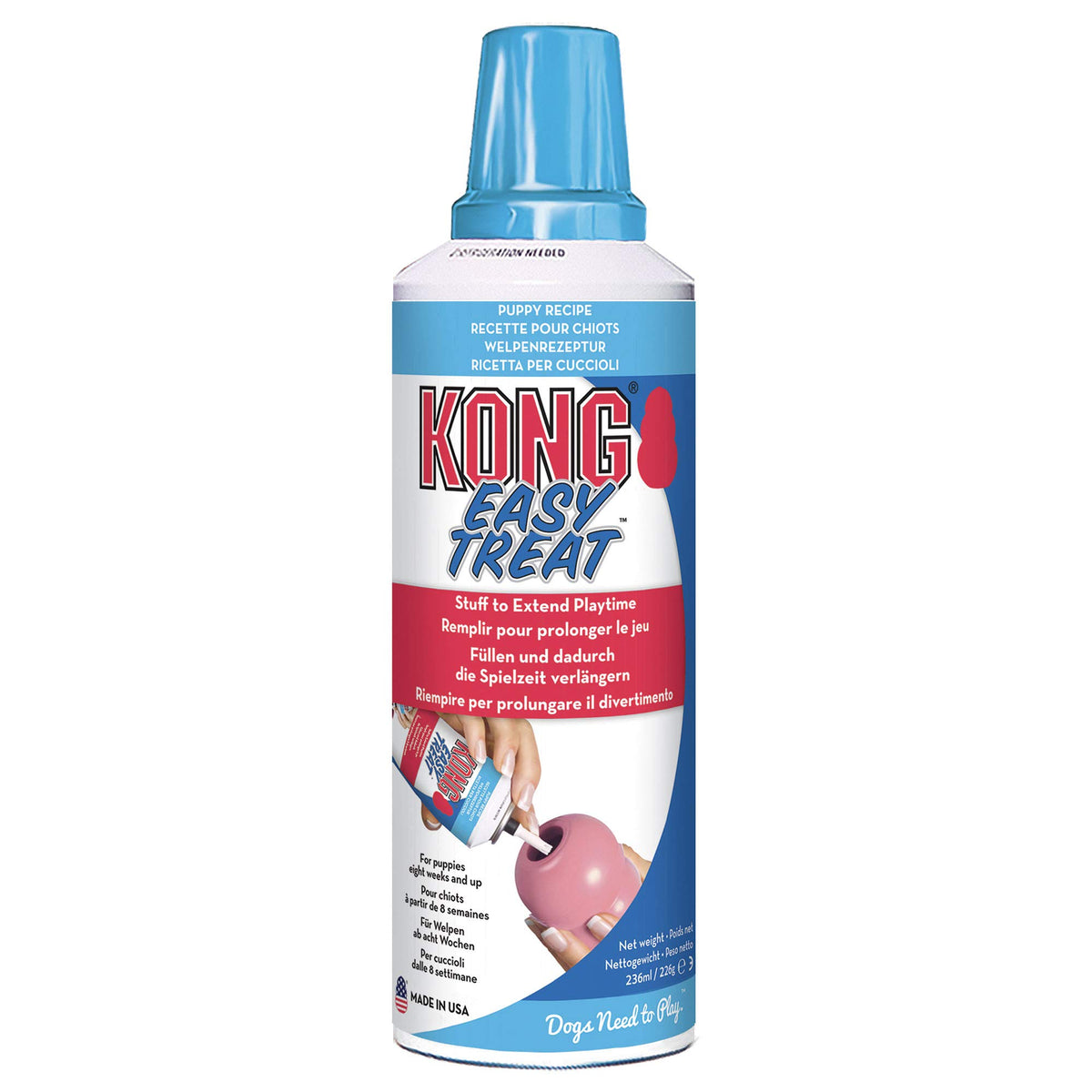 Kong - Easy Treata - Dog Treat Paste - Puppy Recipe - 8 Ounce (Best Used Classic Rubber Toys)