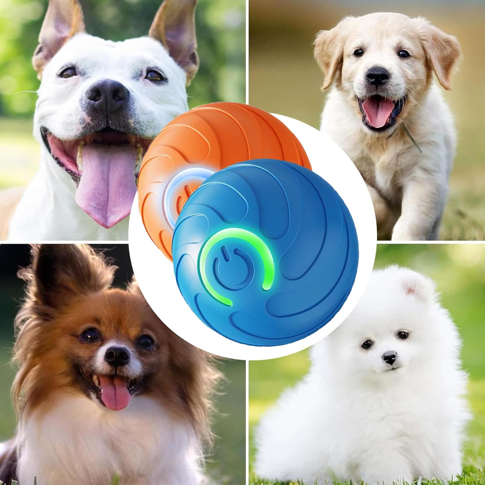 Autrety Smart Jumping Ball Toy For Cats, Duraspin Electric Cat Ball, Interactive Cat Toys For Indoor Cats - 1Pack Blue