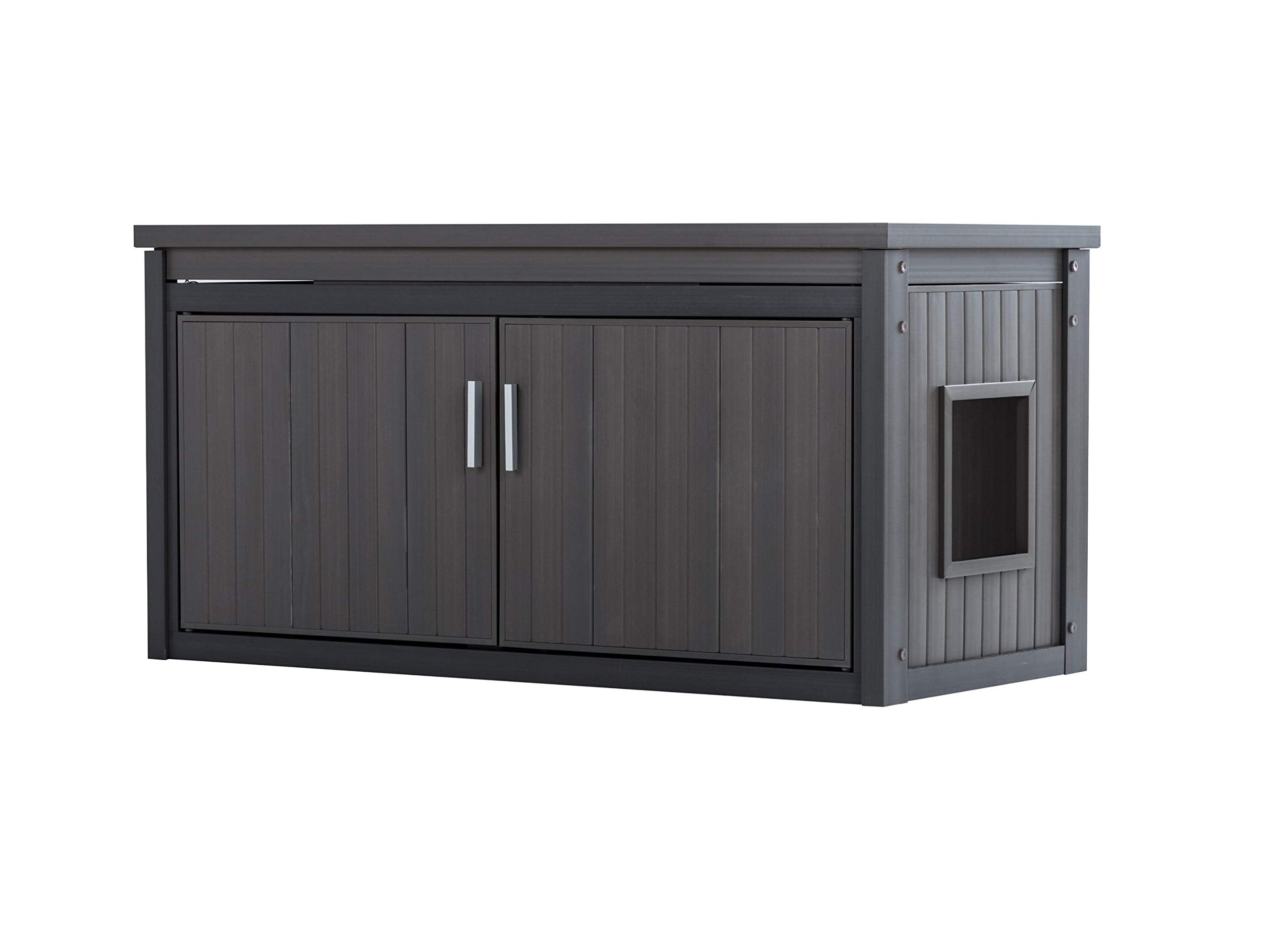 Litterloo Bench, Litter Box Cover /Gray