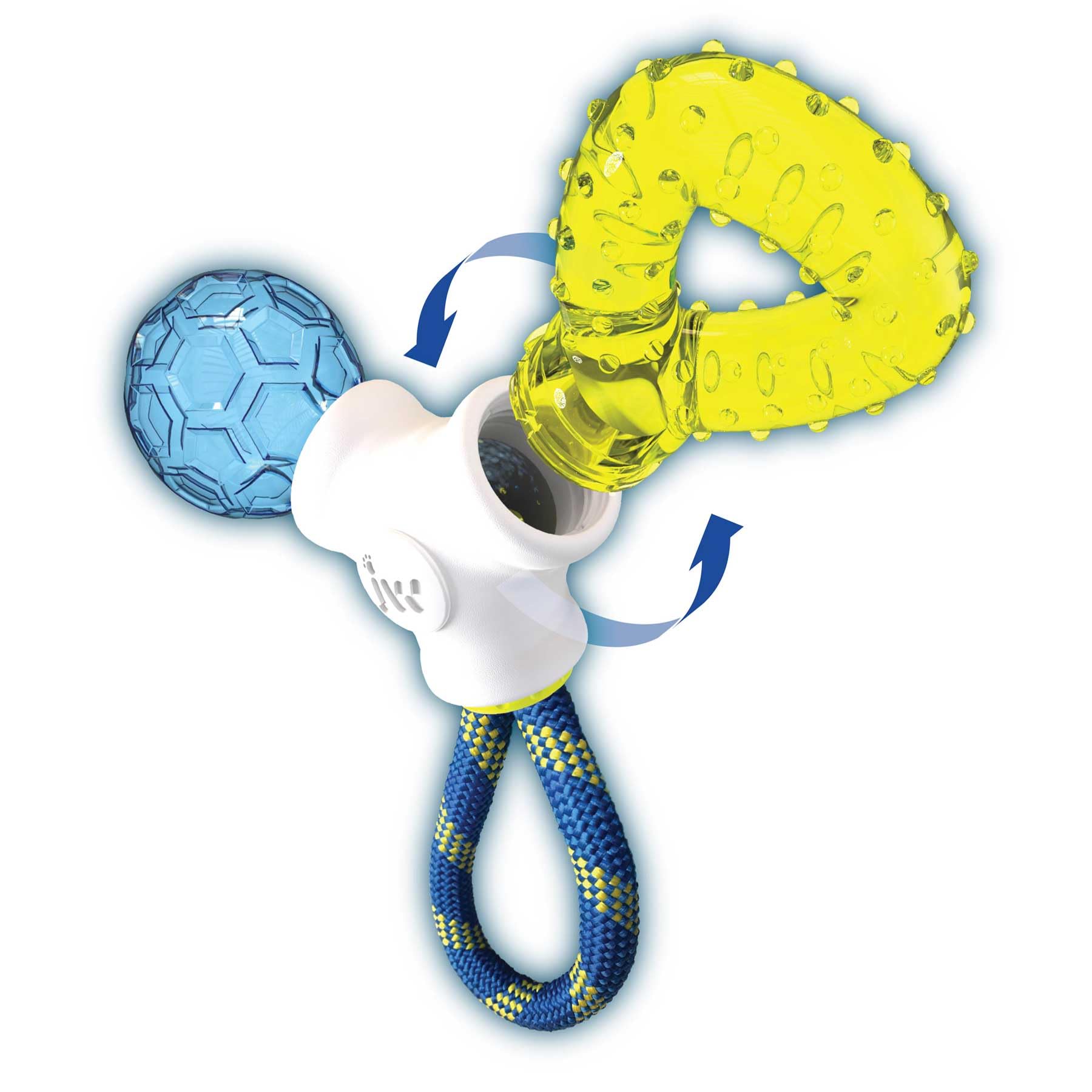 JW Pet Connects 3-in-1 Teething Chew Toy for Puppies